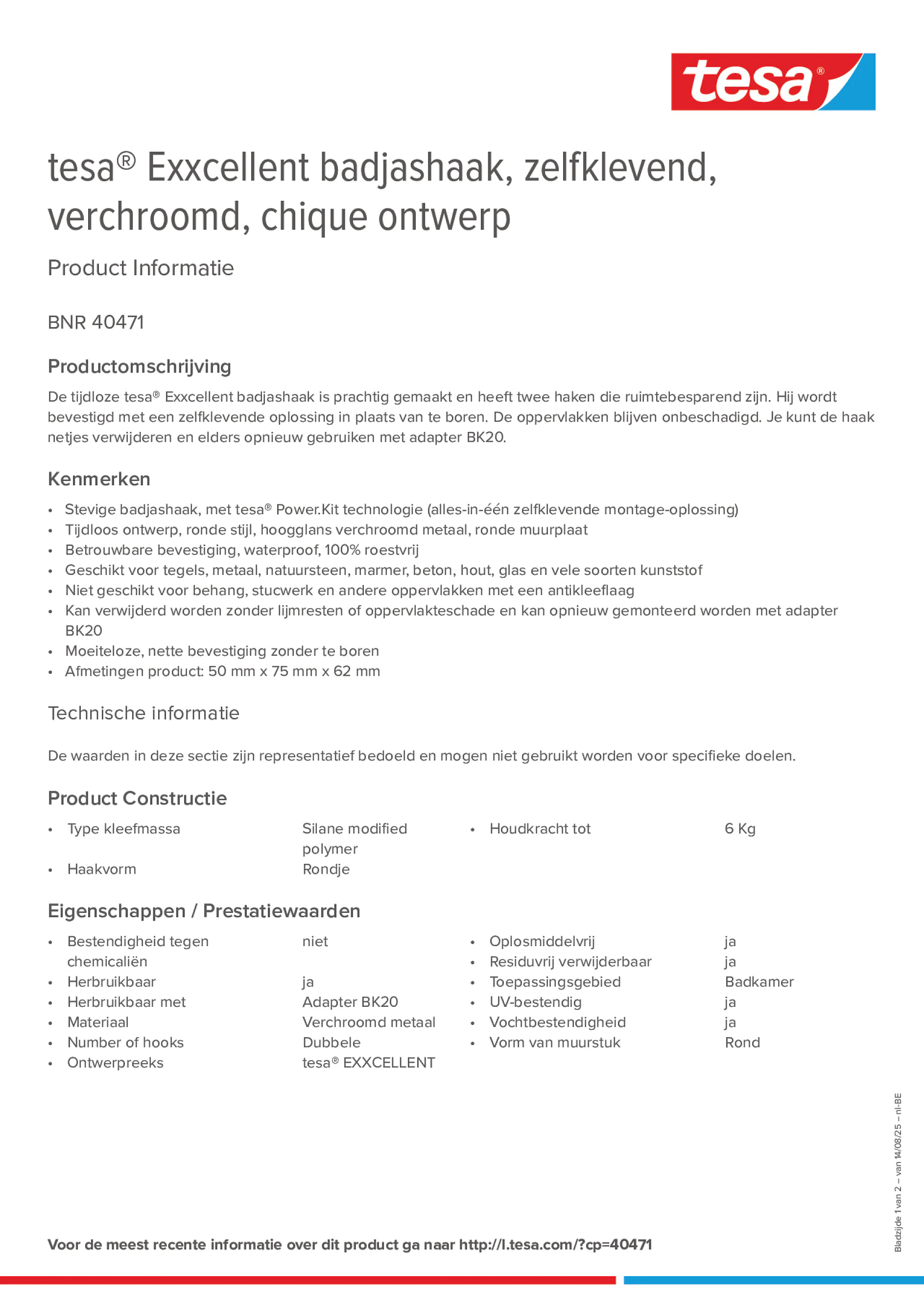Product information_tesa® 40471_fr-BE_nl-BE