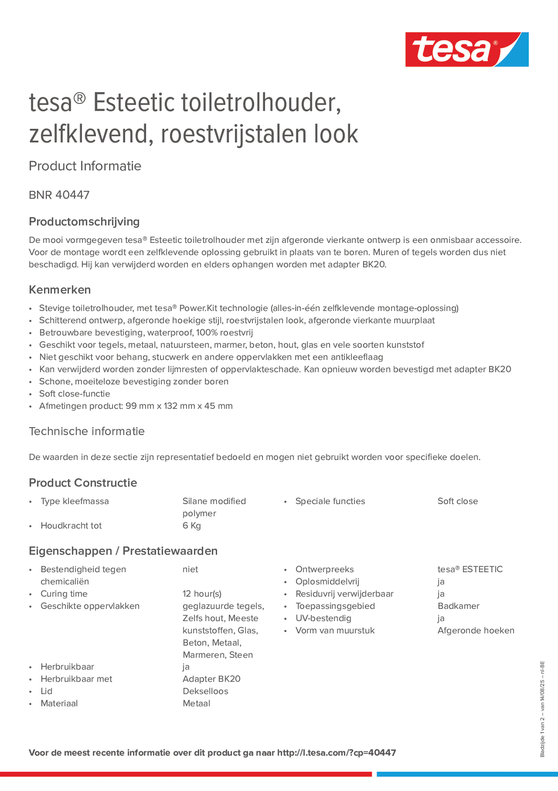 Product information_tesa® 40447_fr-BE_nl-BE