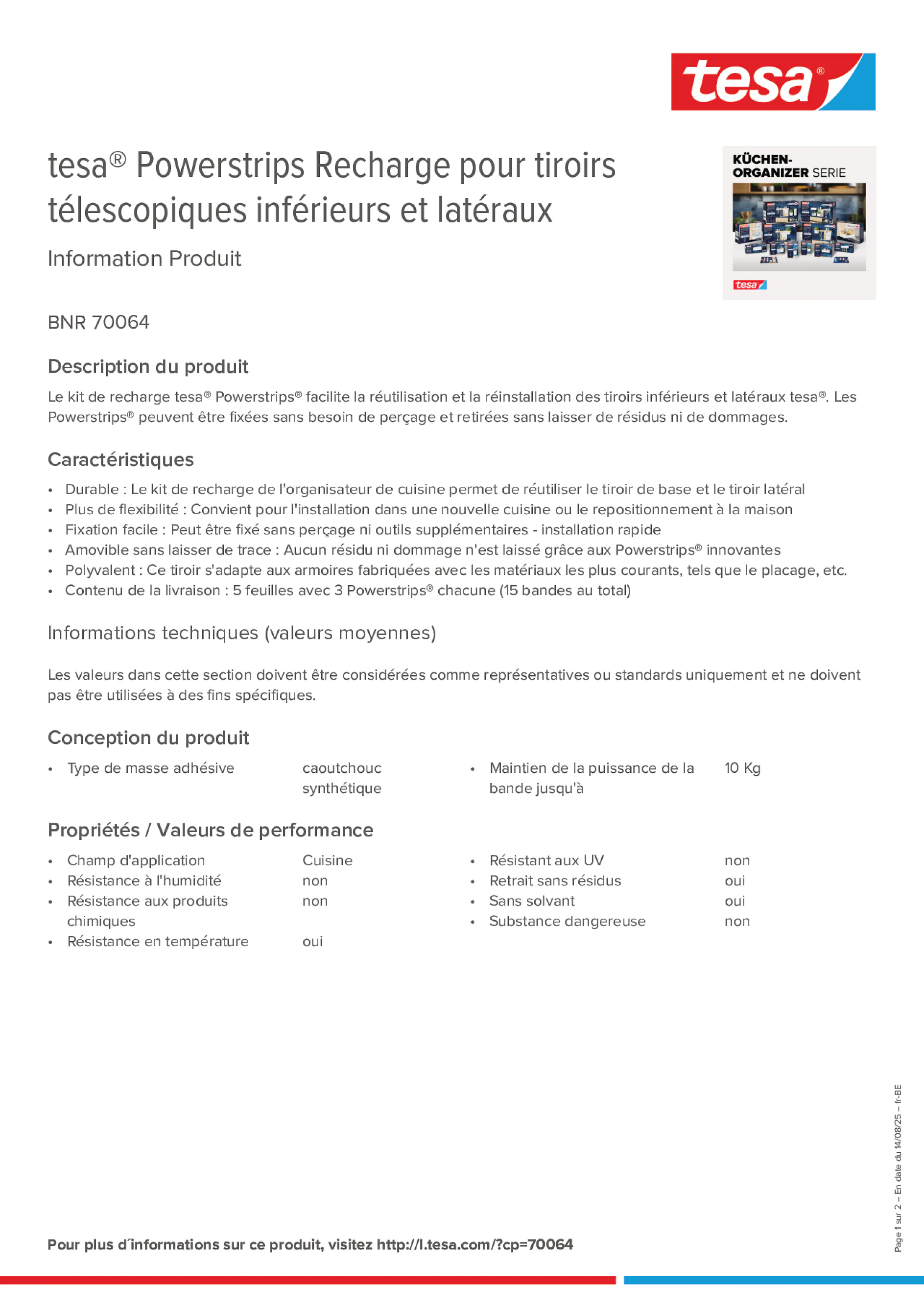 Product information_tesa® Powerstrips 70064_fr-BE_nl-BE
