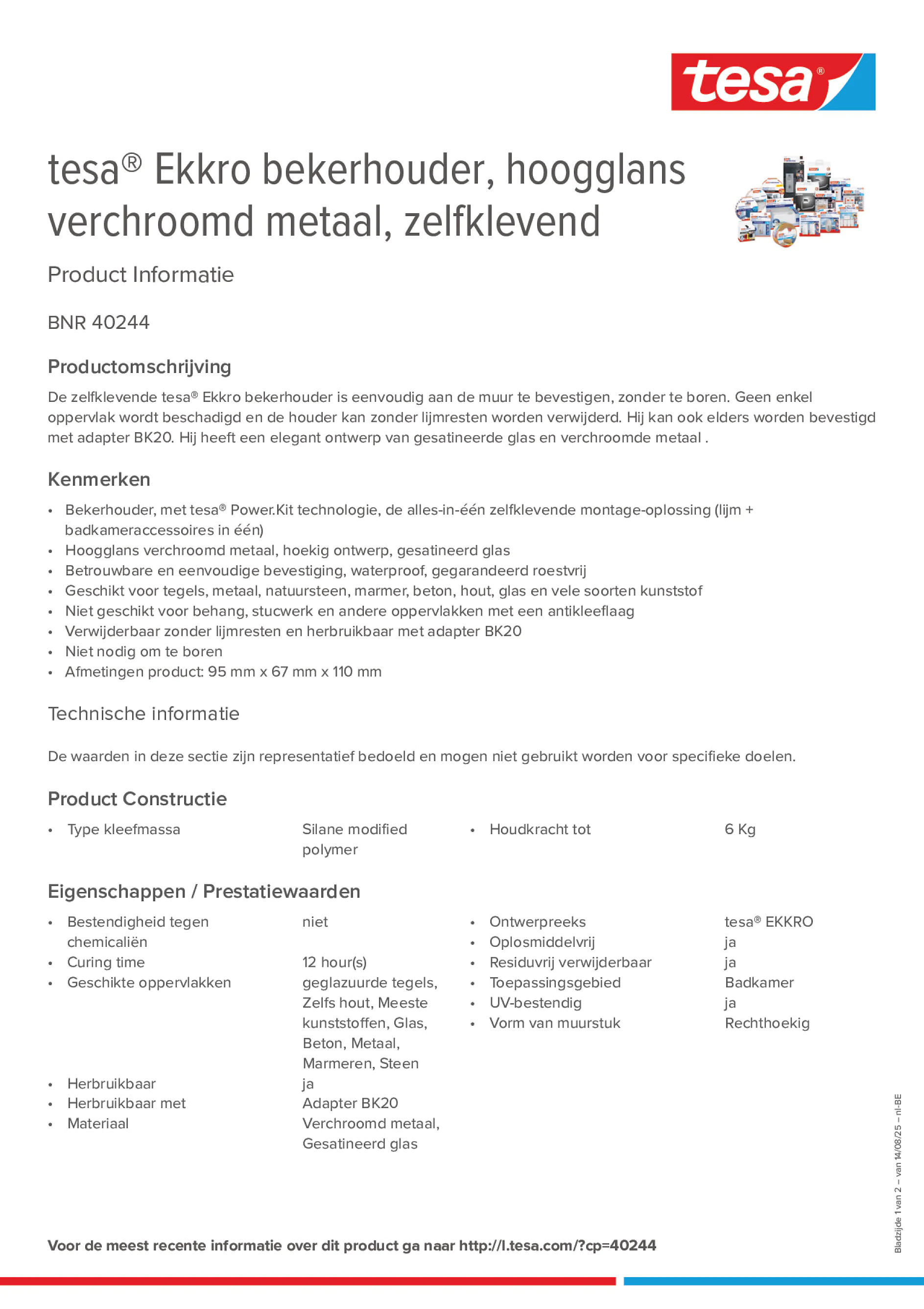 Product information_tesa® 40244_fr-BE_nl-BE