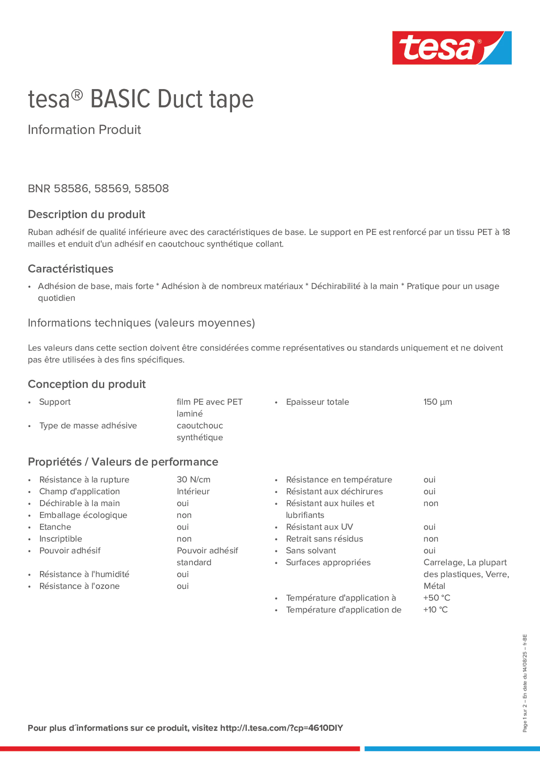 Product information_tesa® 58569_fr-BE_nl-BE