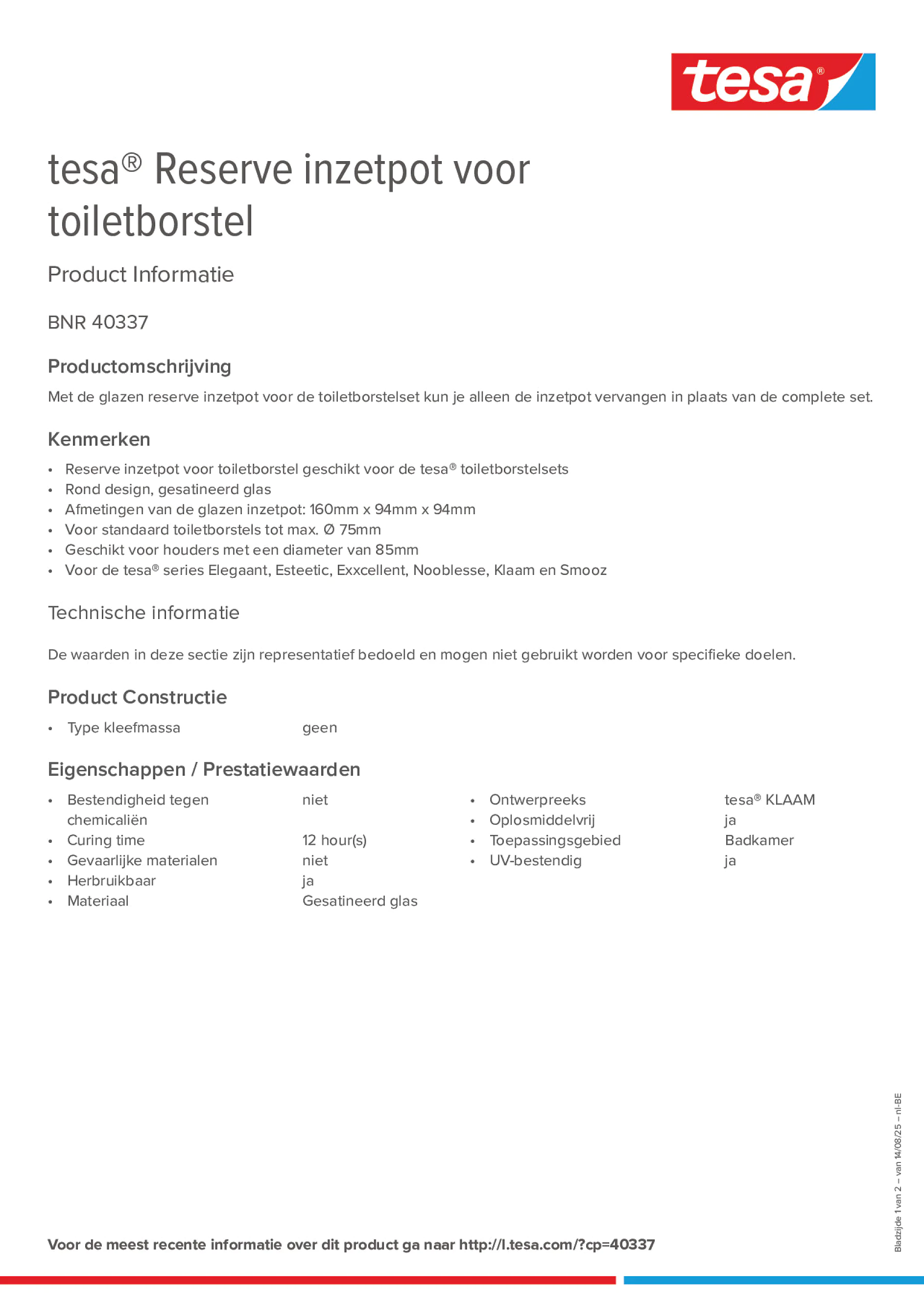 Product information_tesa® 40337_fr-BE_nl-BE