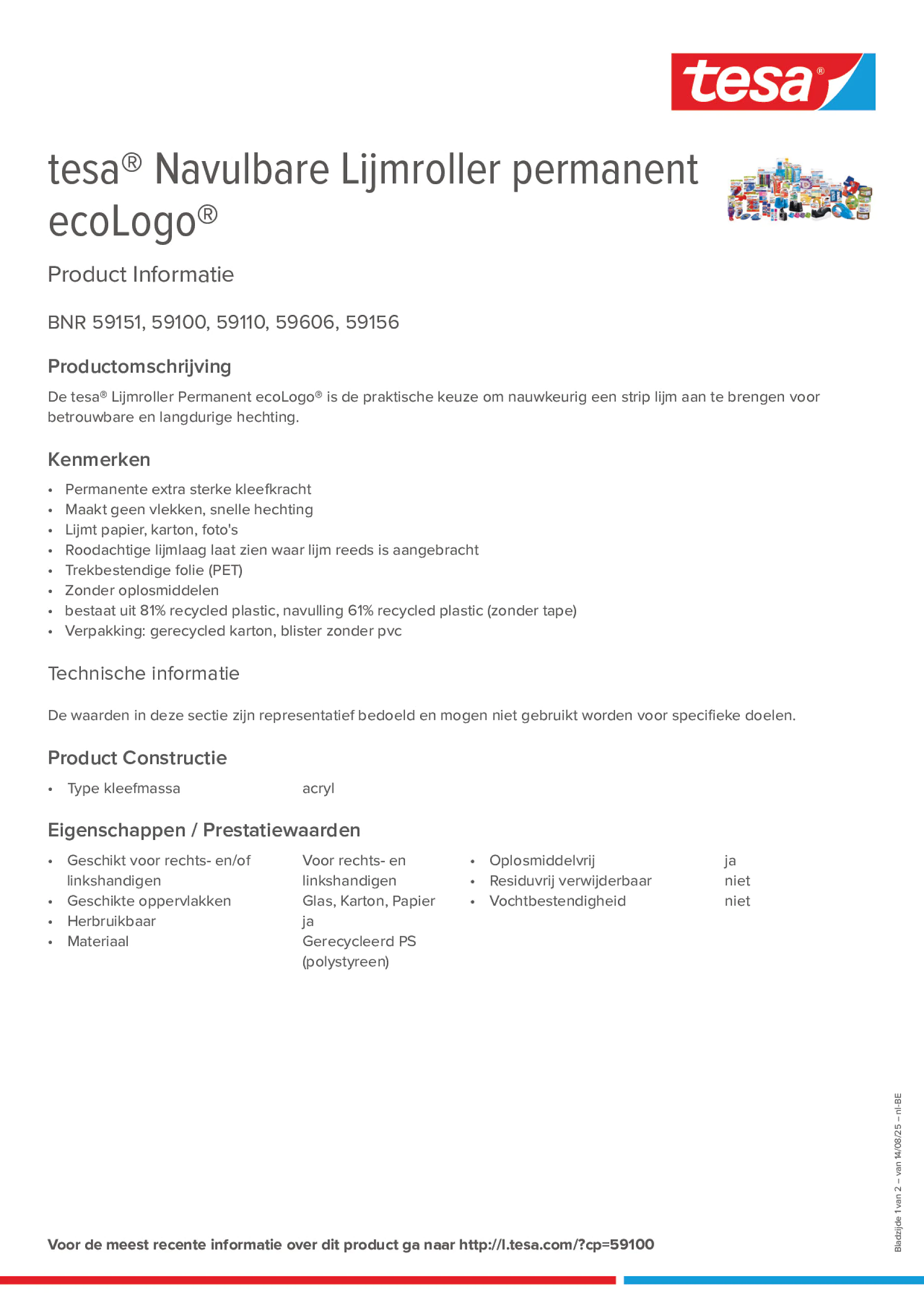 Product information_tesa® 59156_fr-BE_nl-BE