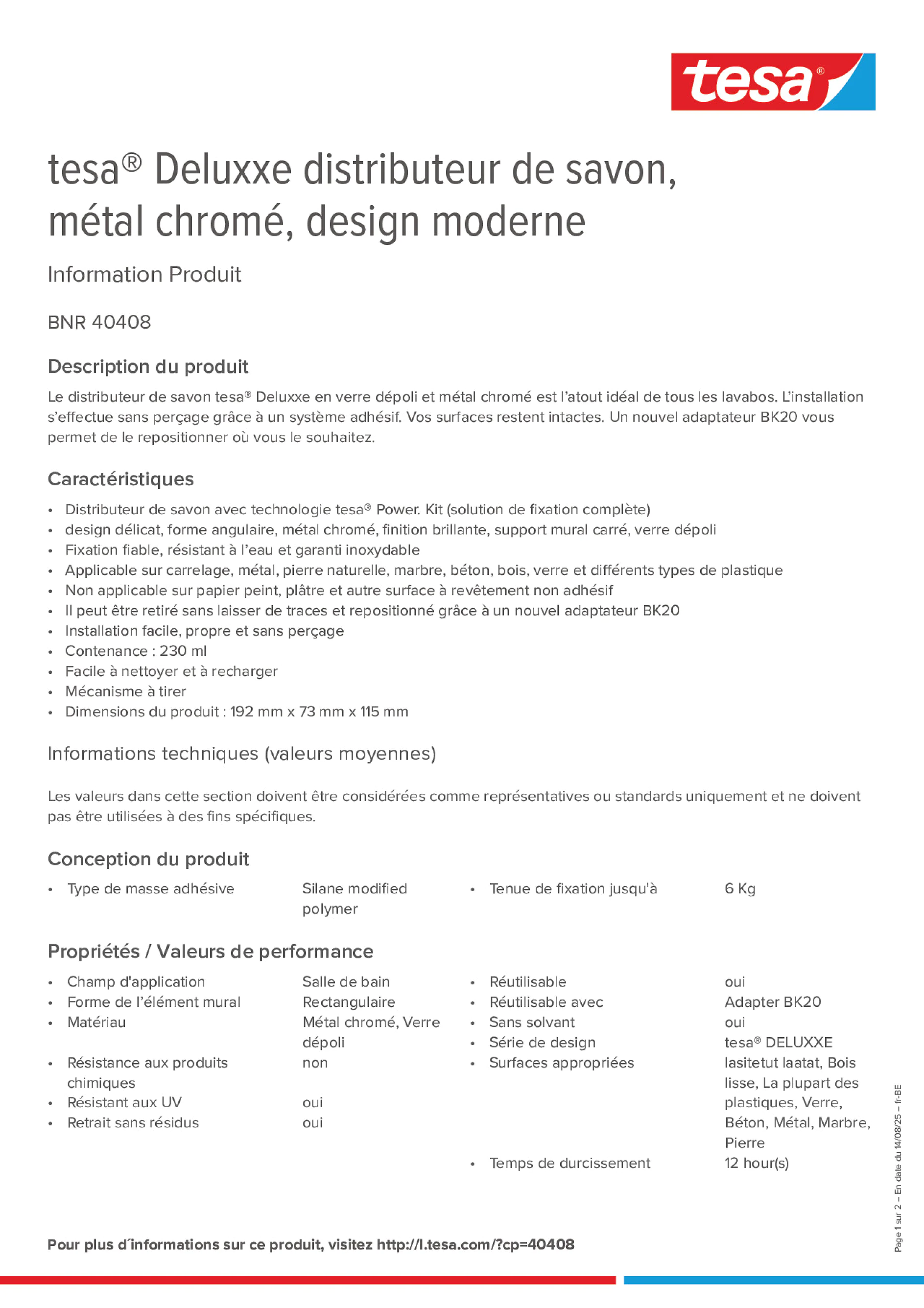 Product information_tesa® 40408_fr-BE_nl-BE