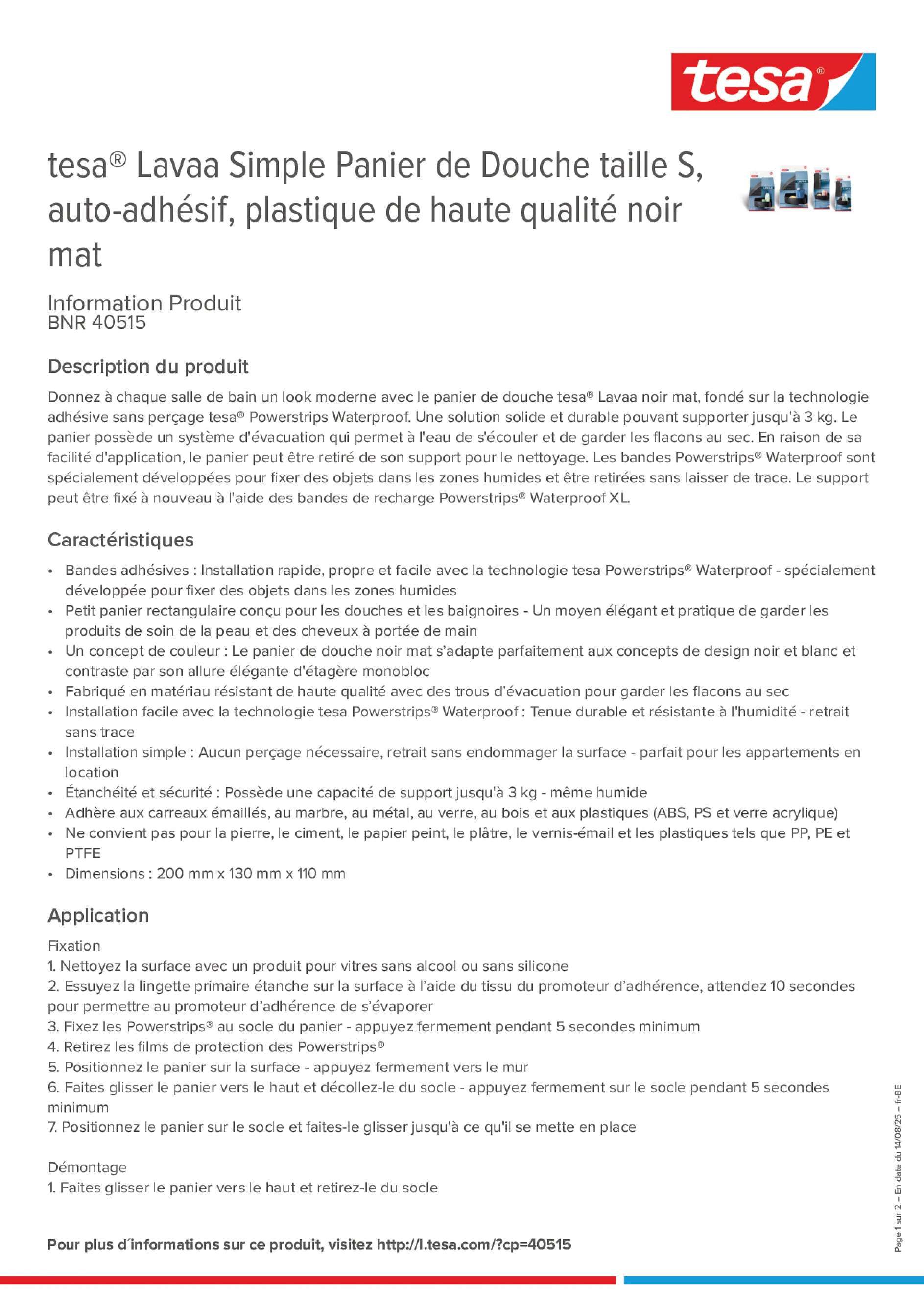 Product information_tesa® 40515_fr-BE_nl-BE
