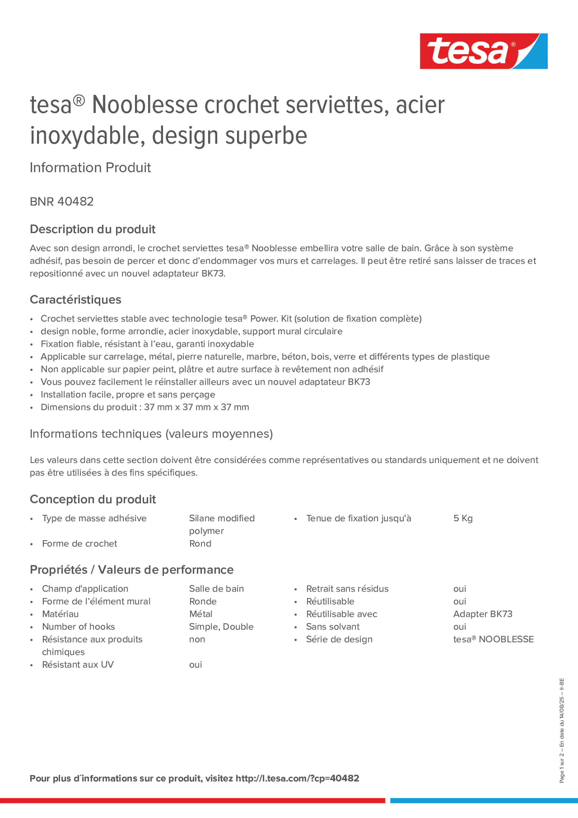 Product information_tesa® 40482_fr-BE_nl-BE