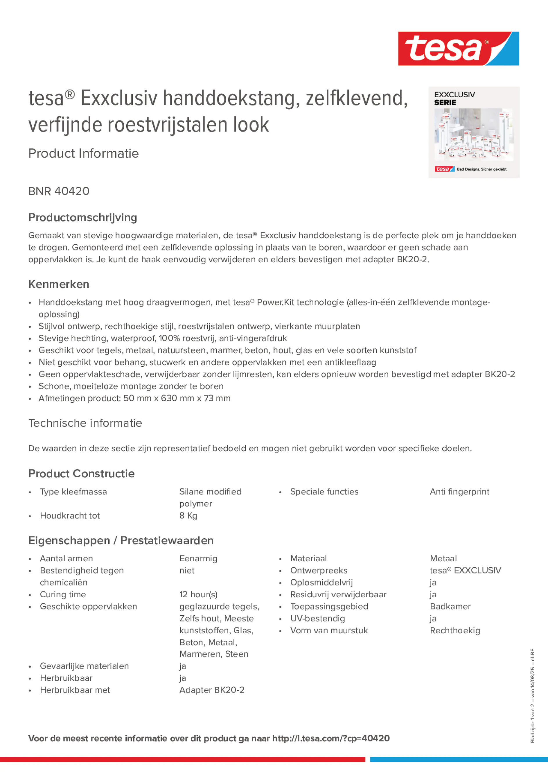 Product information_tesa® 40420_fr-BE_nl-BE