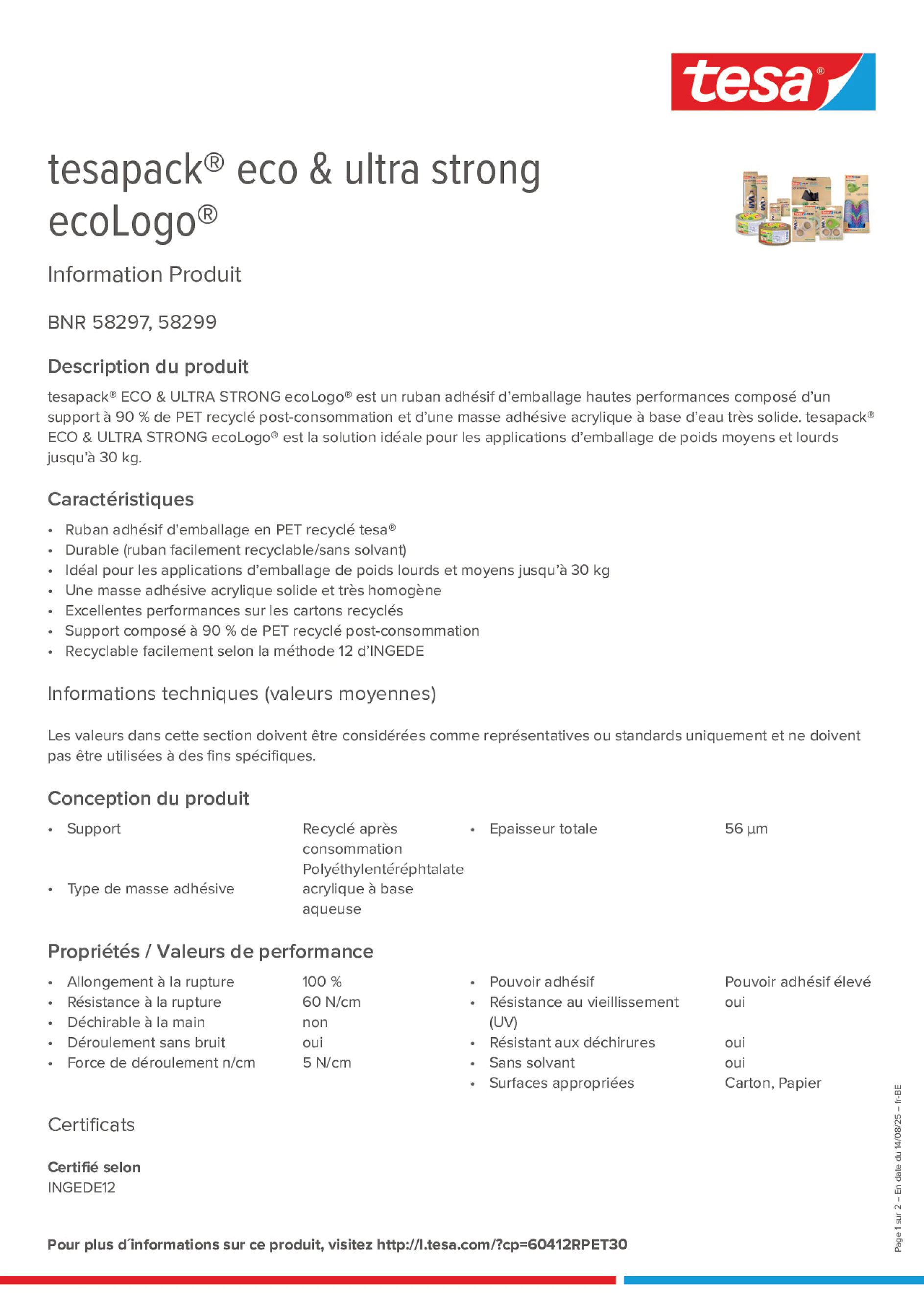 Product information_tesapack® 58297_fr-BE_nl-BE