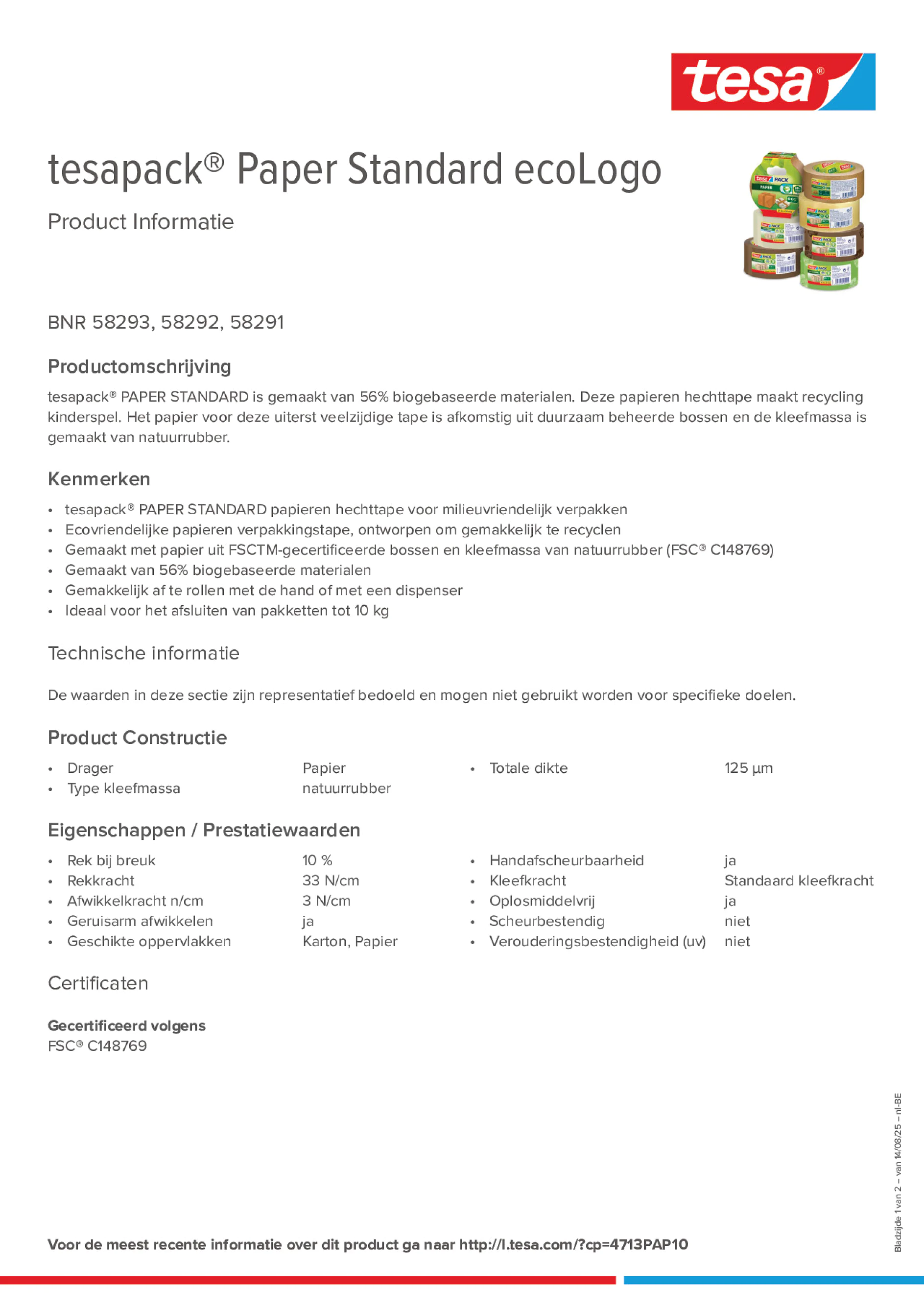 Product information_tesapack® 58293_fr-BE_nl-BE