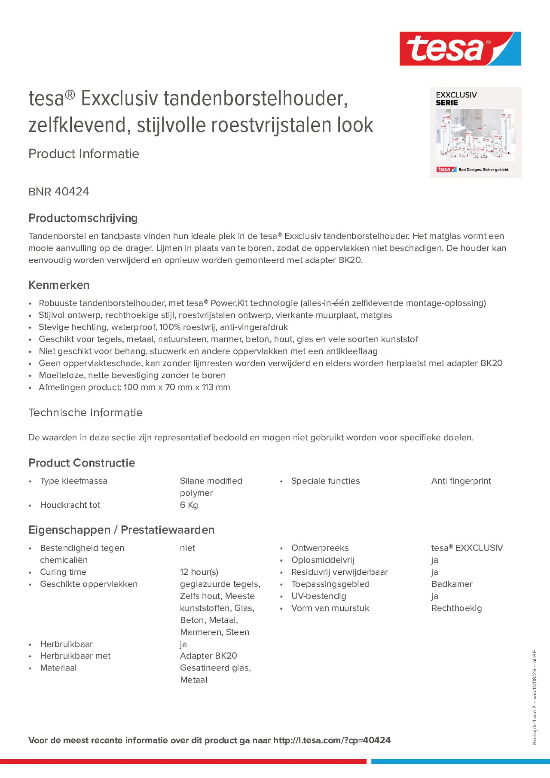 Product information_tesa® 40424_fr-BE_nl-BE