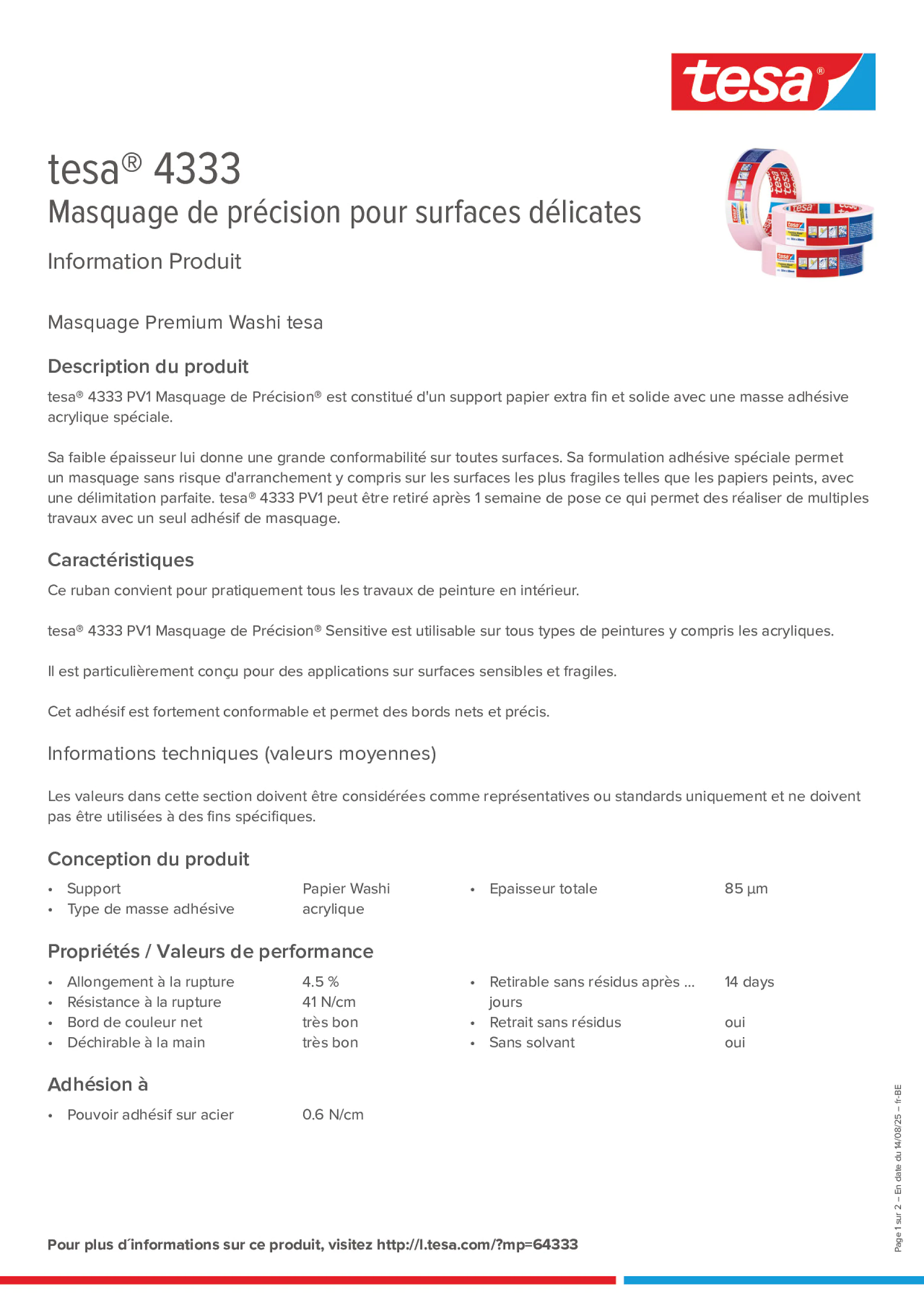 Product information_tesa® 04333_fr-BE_nl-BE