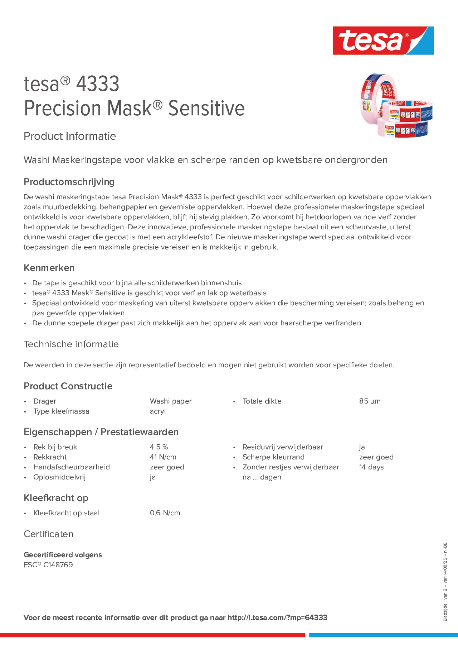 Product information_tesa® 04333_fr-BE_nl-BE
