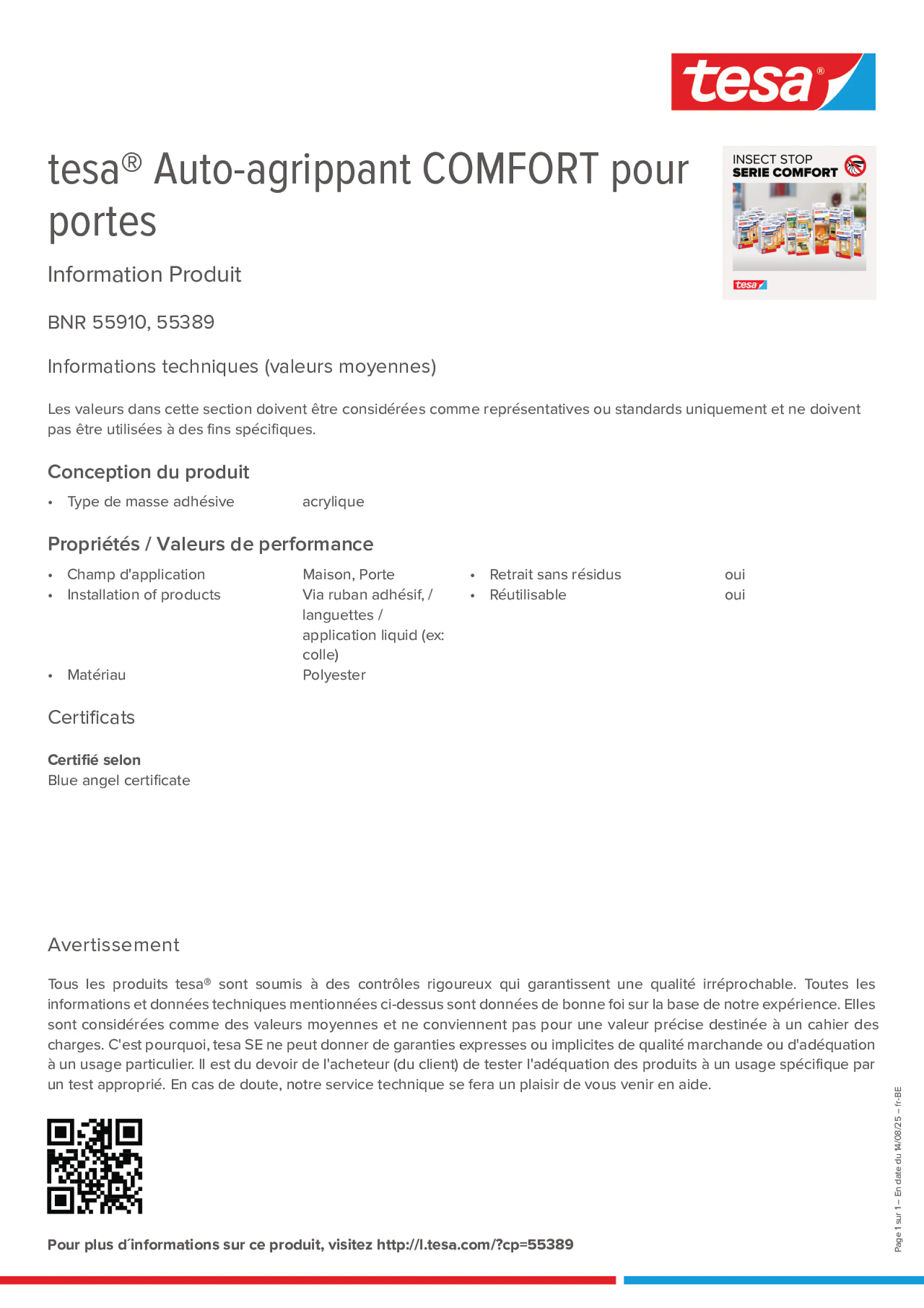Product information_tesa® 55910_fr-BE_nl-BE