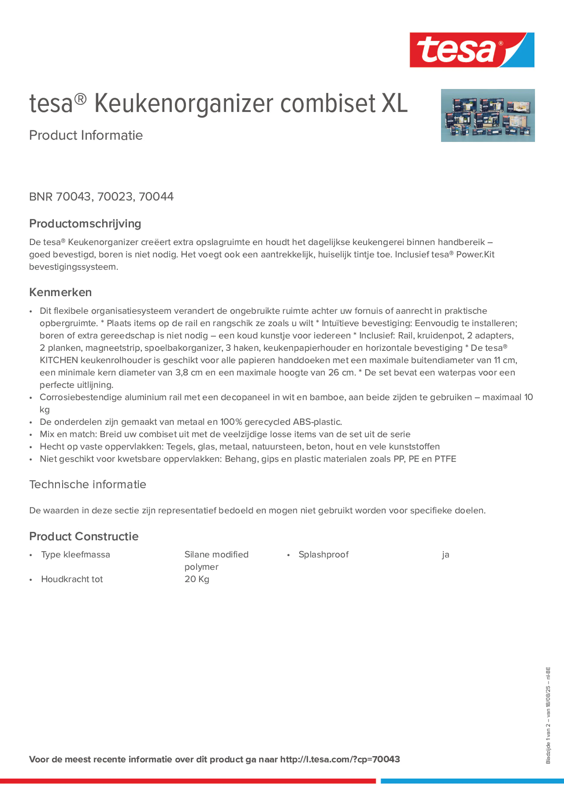 Product information_tesa® 70043_fr-BE_nl-BE