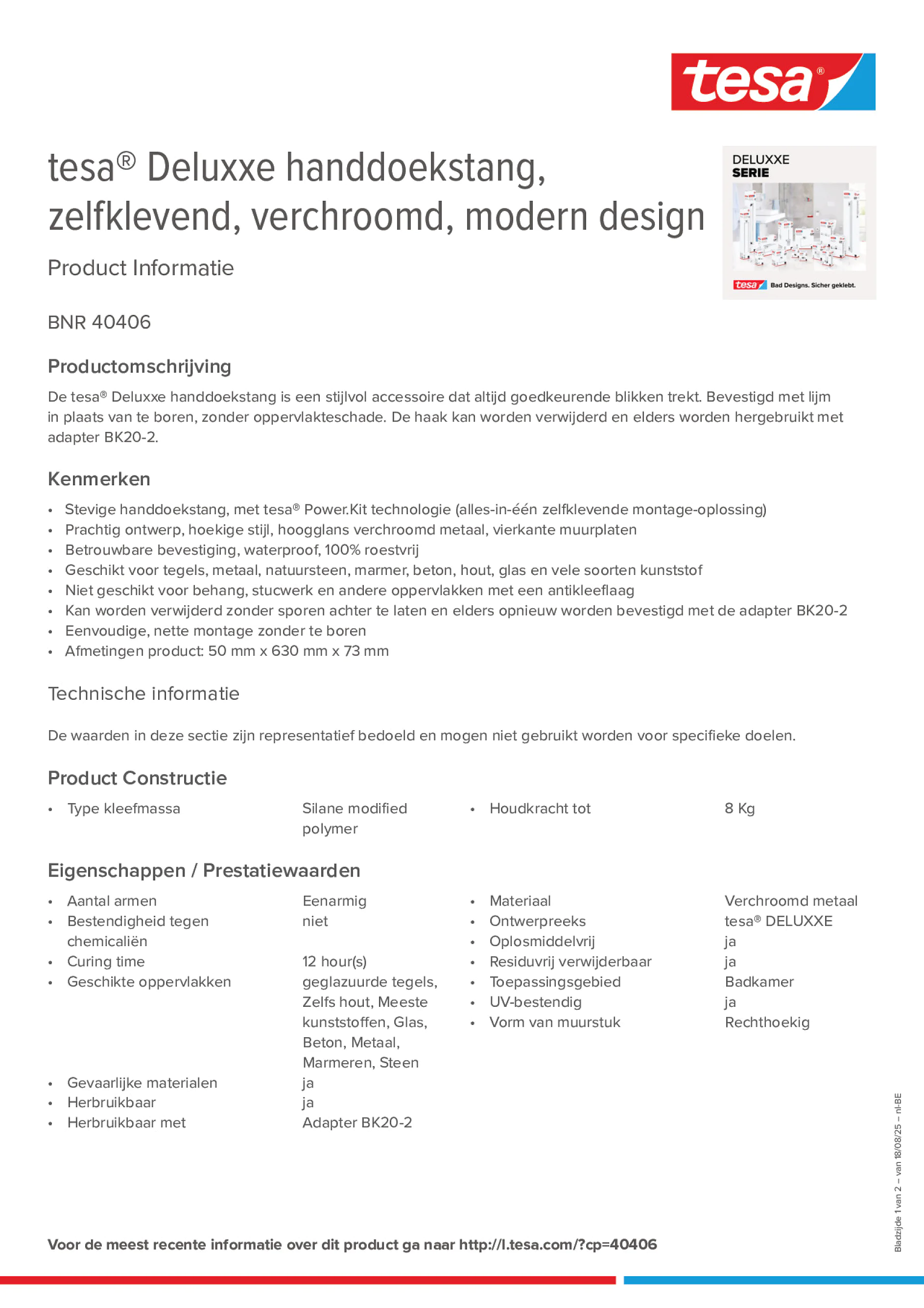 Product information_tesa® 40406_fr-BE_nl-BE