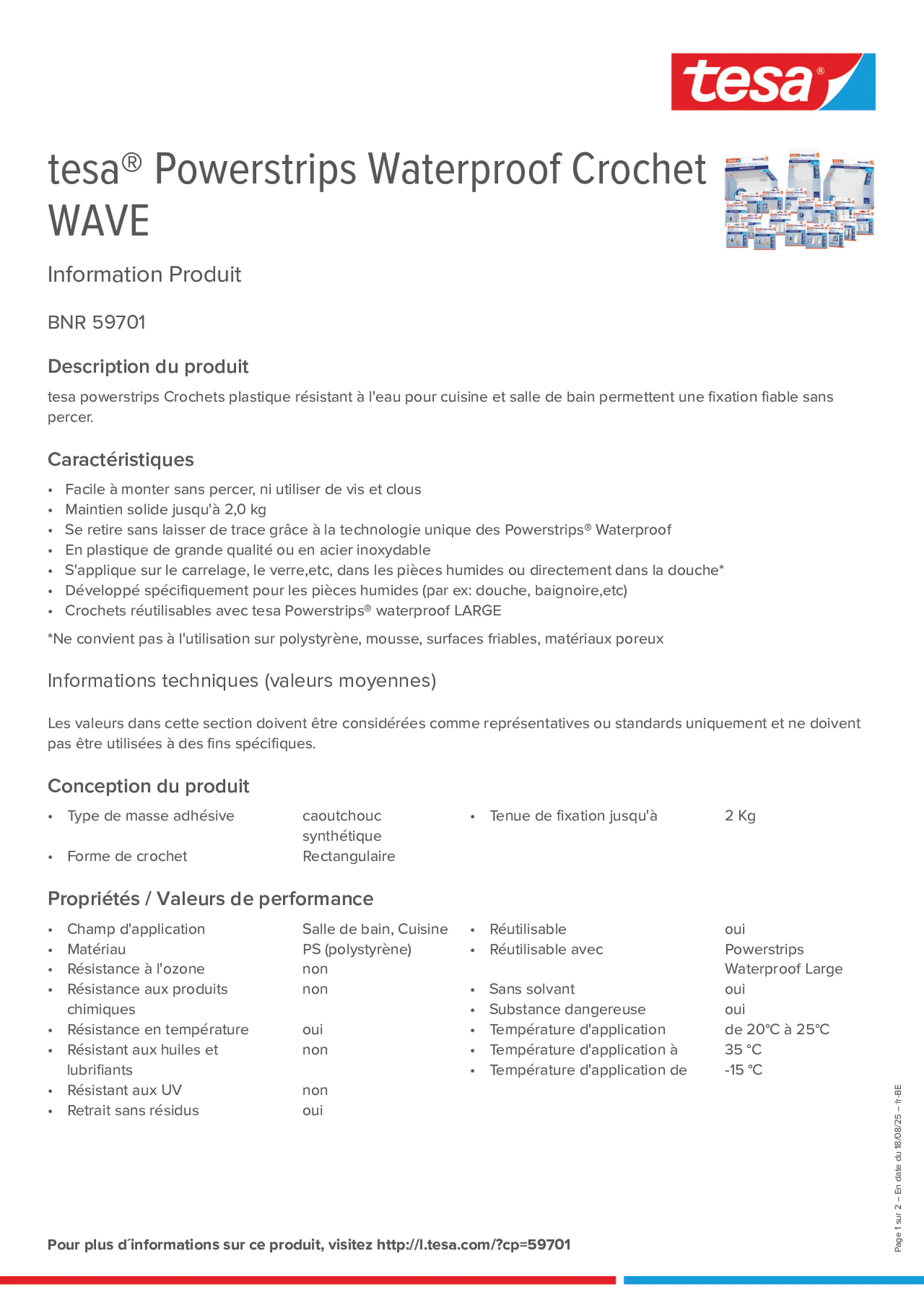 Product information_tesa® Powerstrips 59701_fr-BE_nl-BE