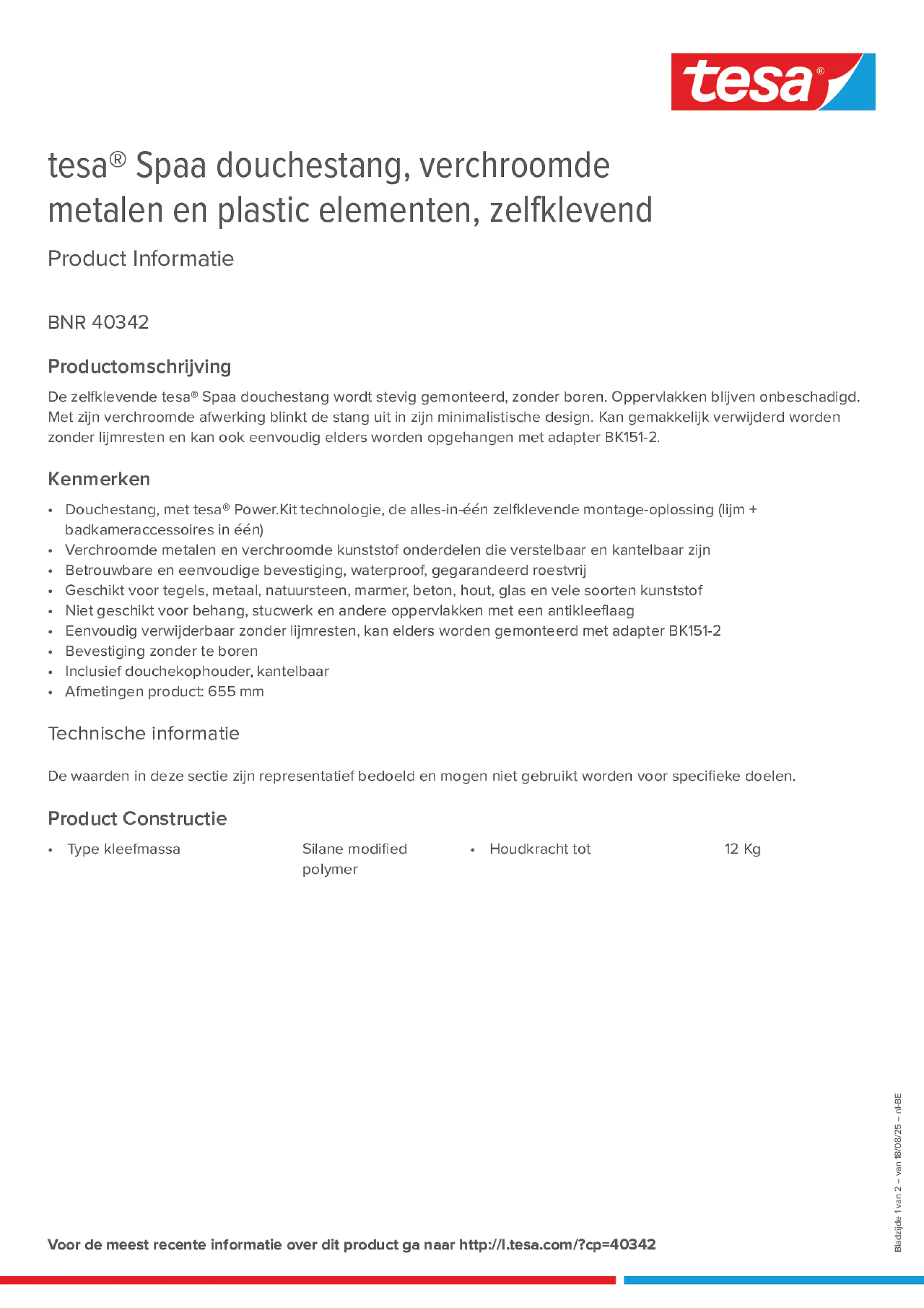 Product information_tesa® 40342_fr-BE_nl-BE