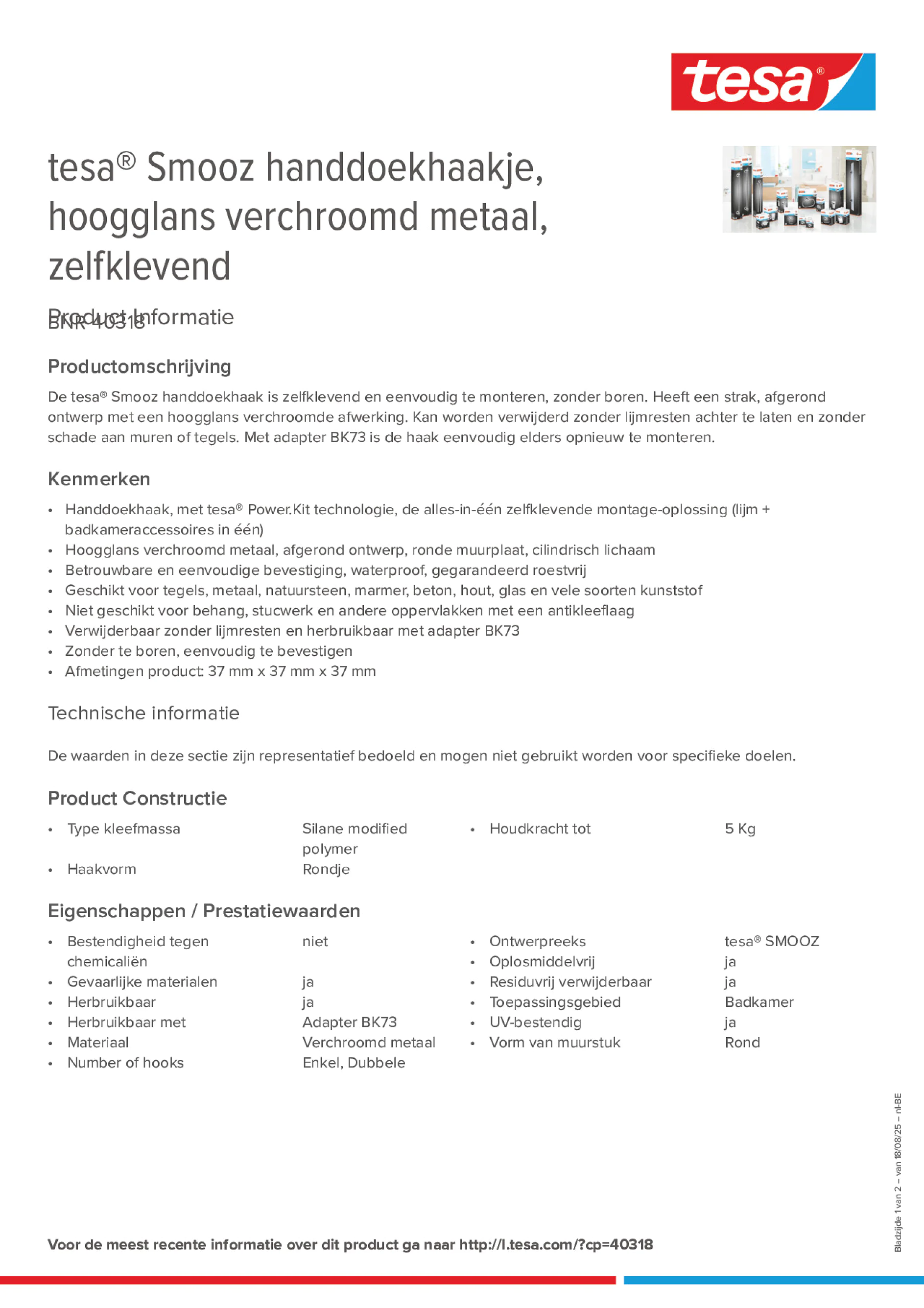 Product information_tesa® 40318_fr-BE_nl-BE