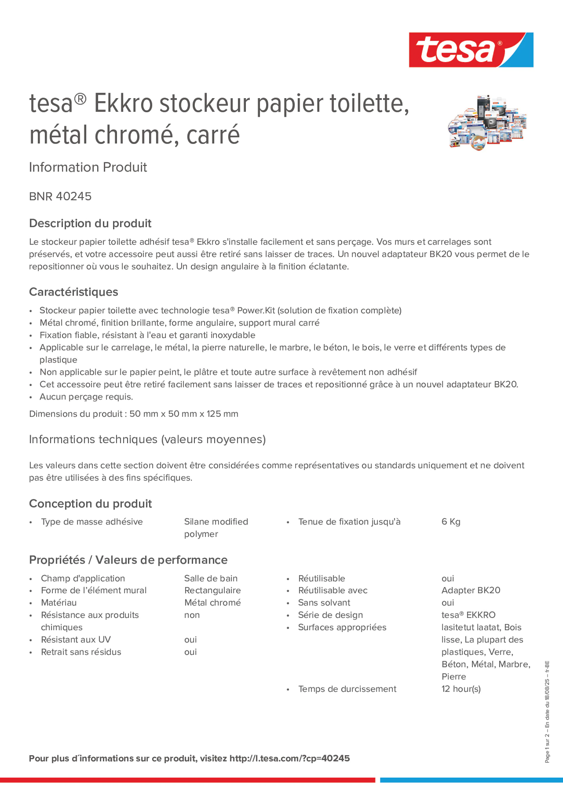 Product information_tesa® 40245_fr-BE_nl-BE