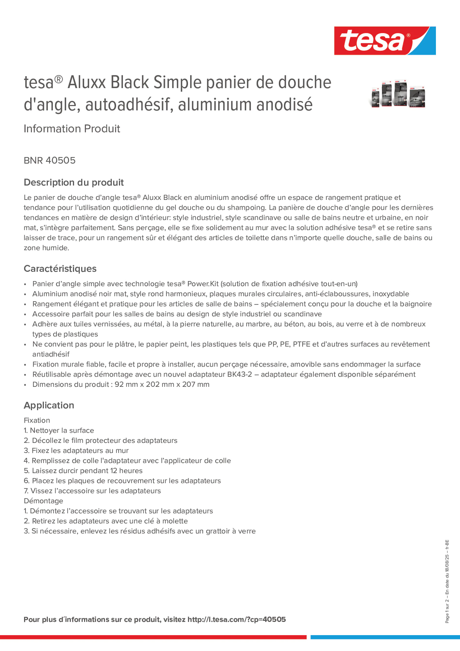 Product information_tesa® 40505_fr-BE_nl-BE