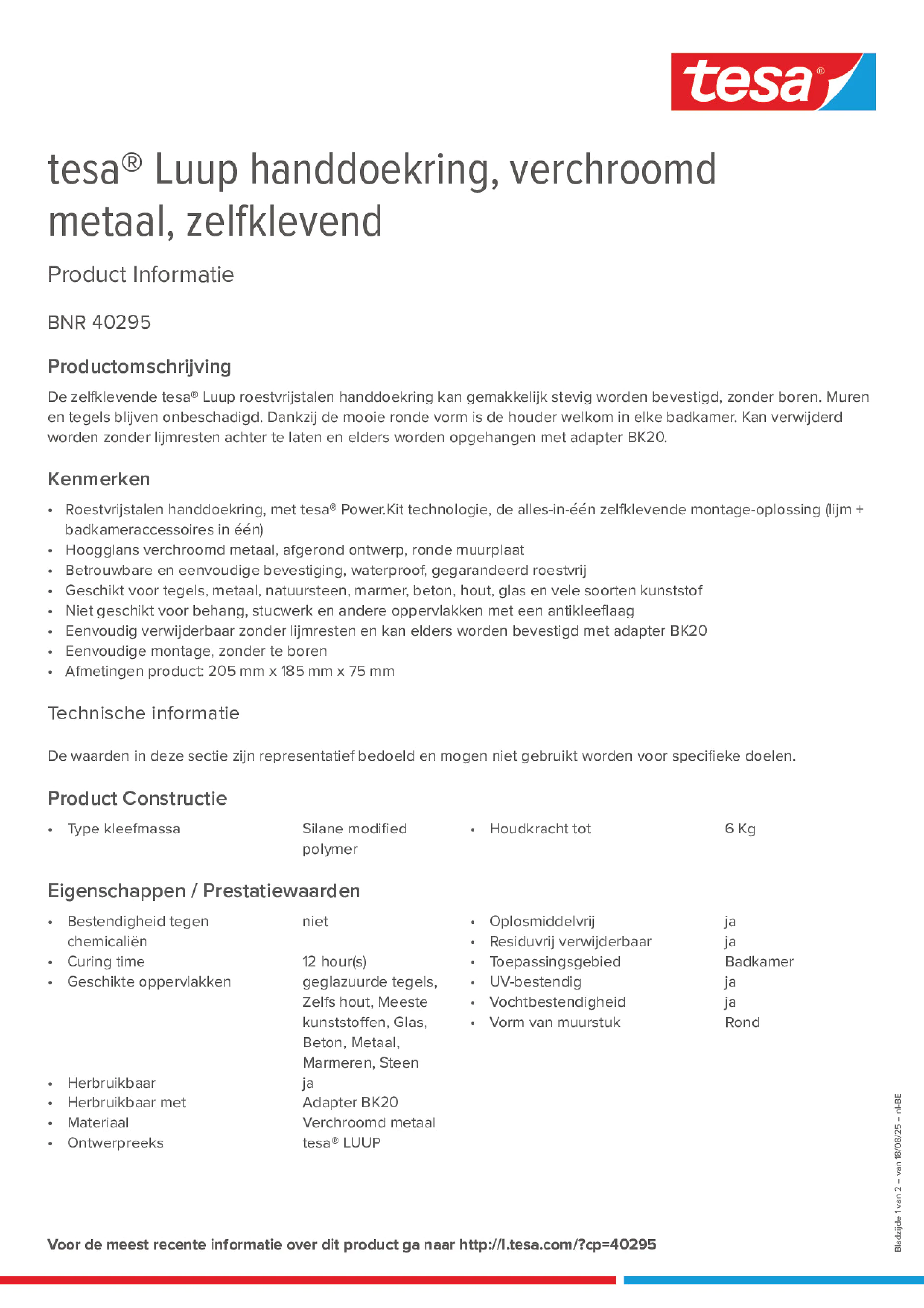 Product information_tesa® 40295_fr-BE_nl-BE