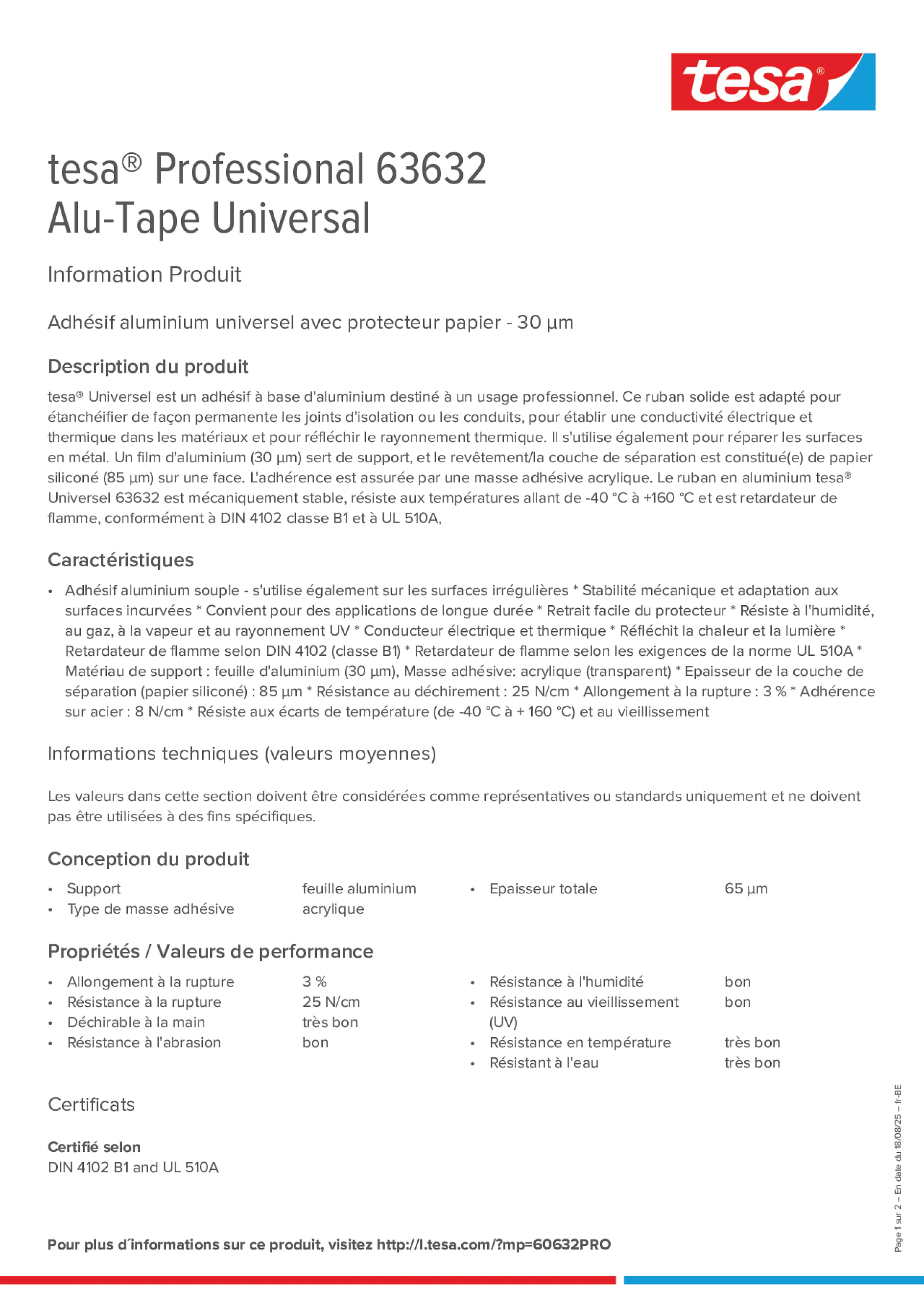 Product information_tesa® Professional 63632_fr-BE_nl-BE