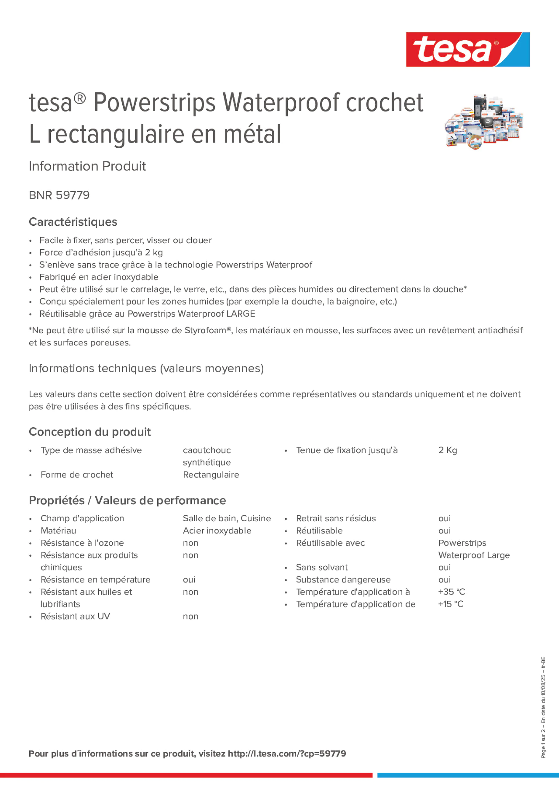 Product information_tesa® Powerstrips 59779_fr-BE_nl-BE