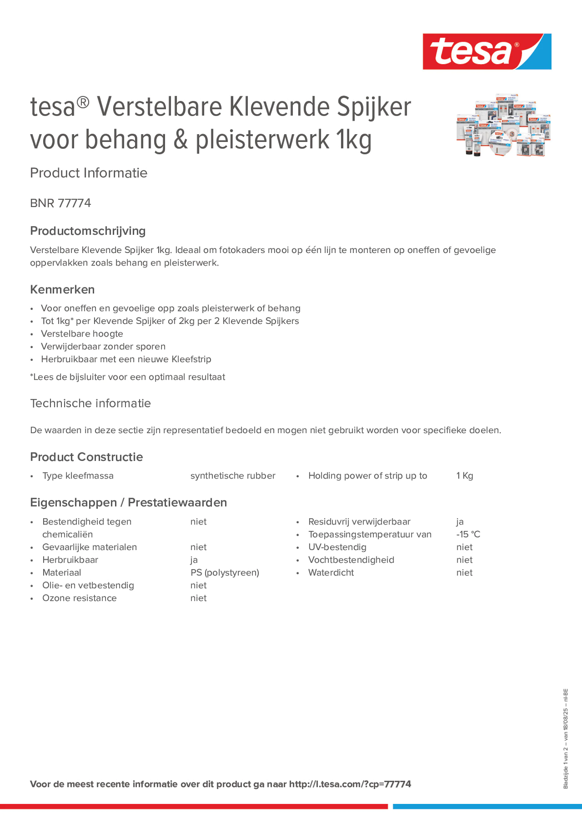 Product information_tesa® 77774_fr-BE_nl-BE