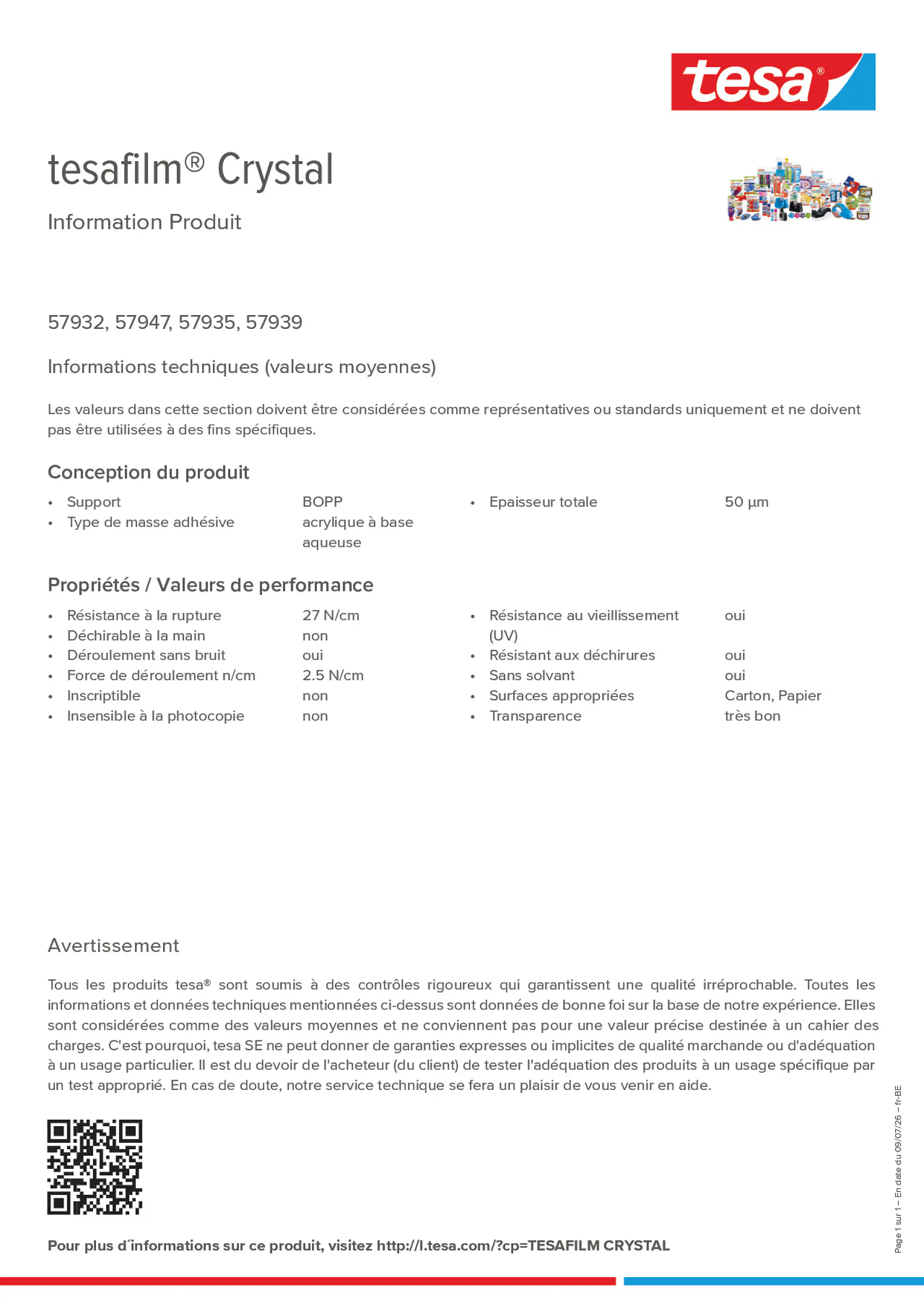 Product information_tesafilm® 4132_fr-BE_nl-BE
