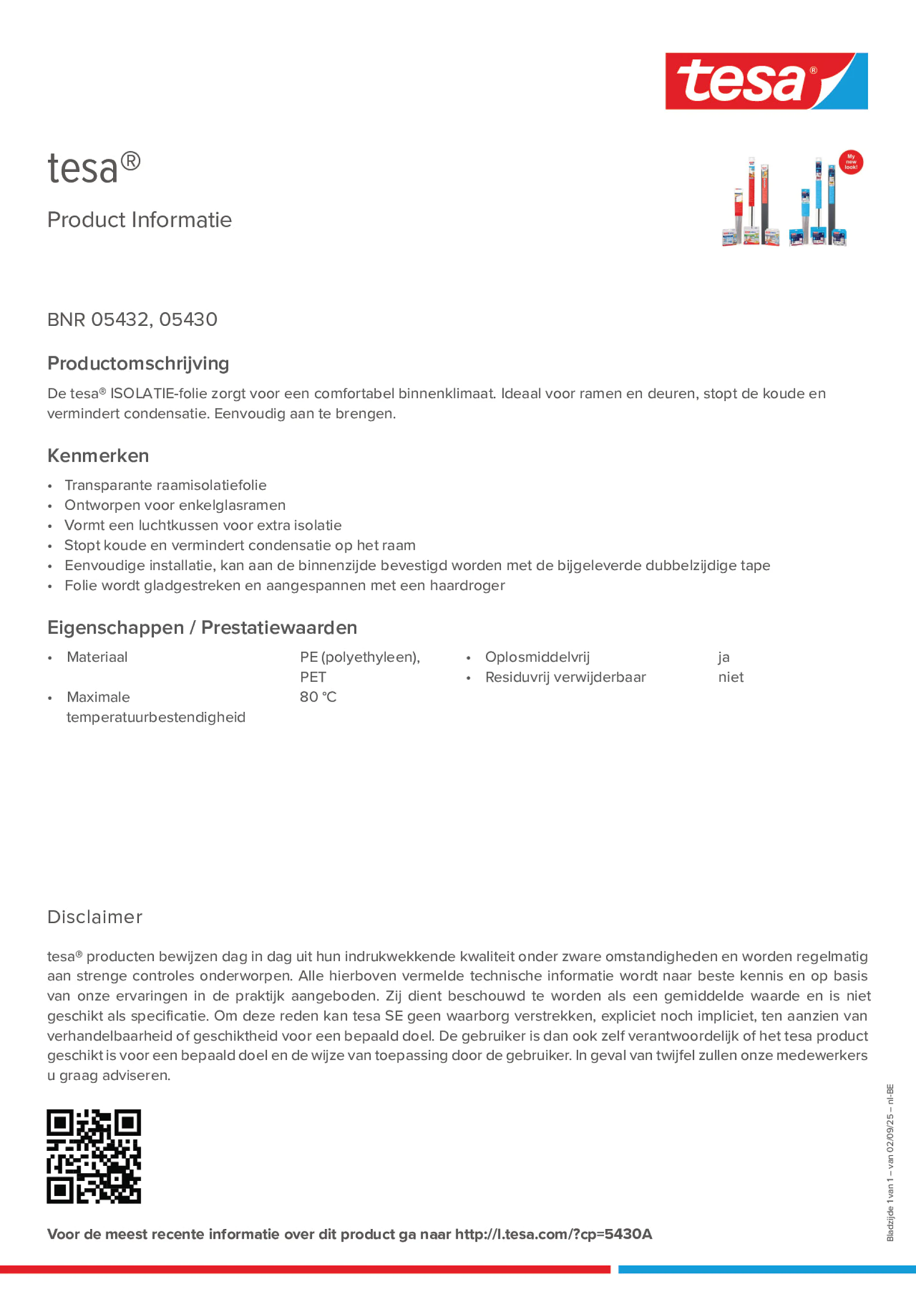 Product information_tesa® 05432_fr-BE_nl-BE