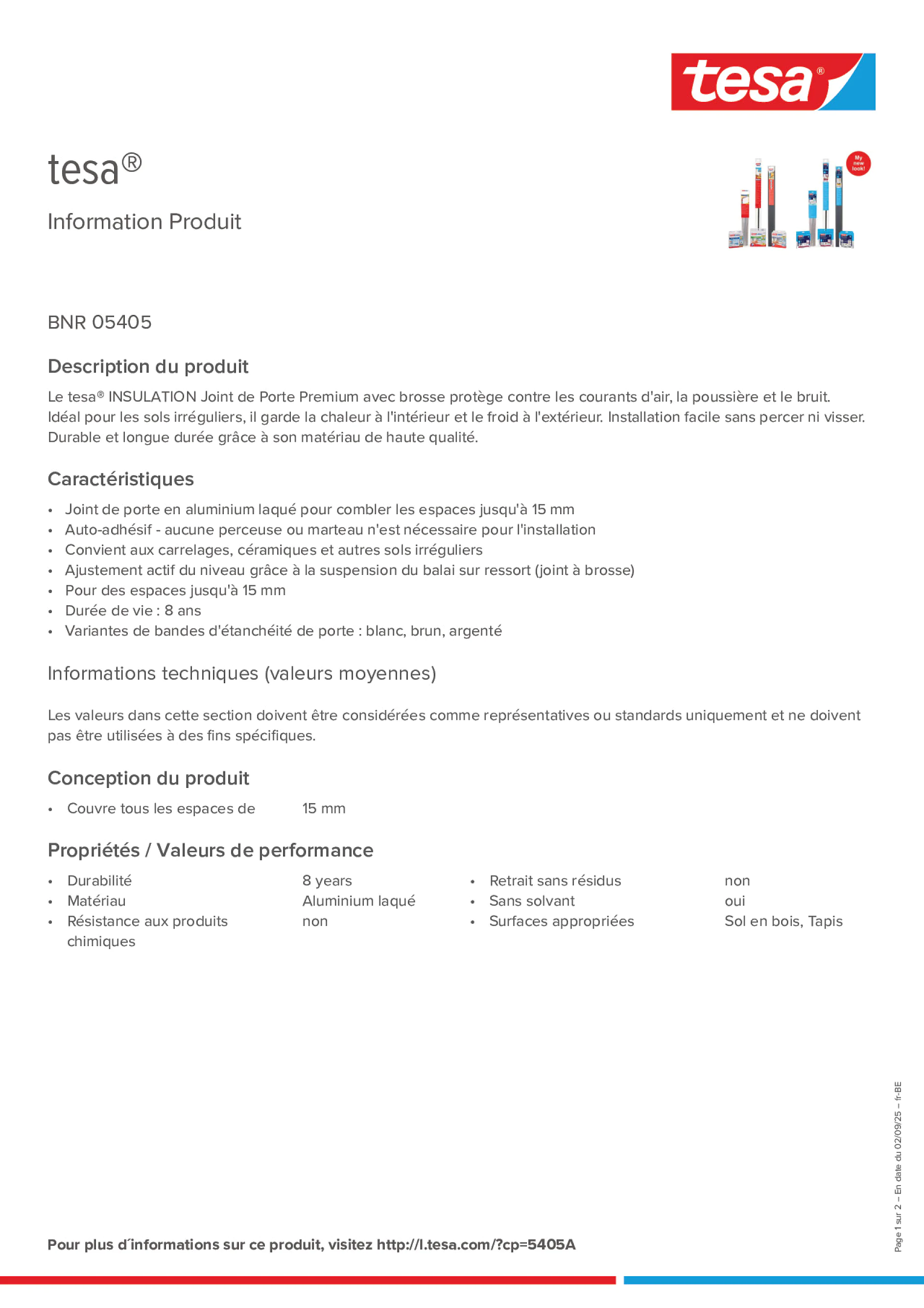 Product information_tesa® 05405_fr-BE_nl-BE