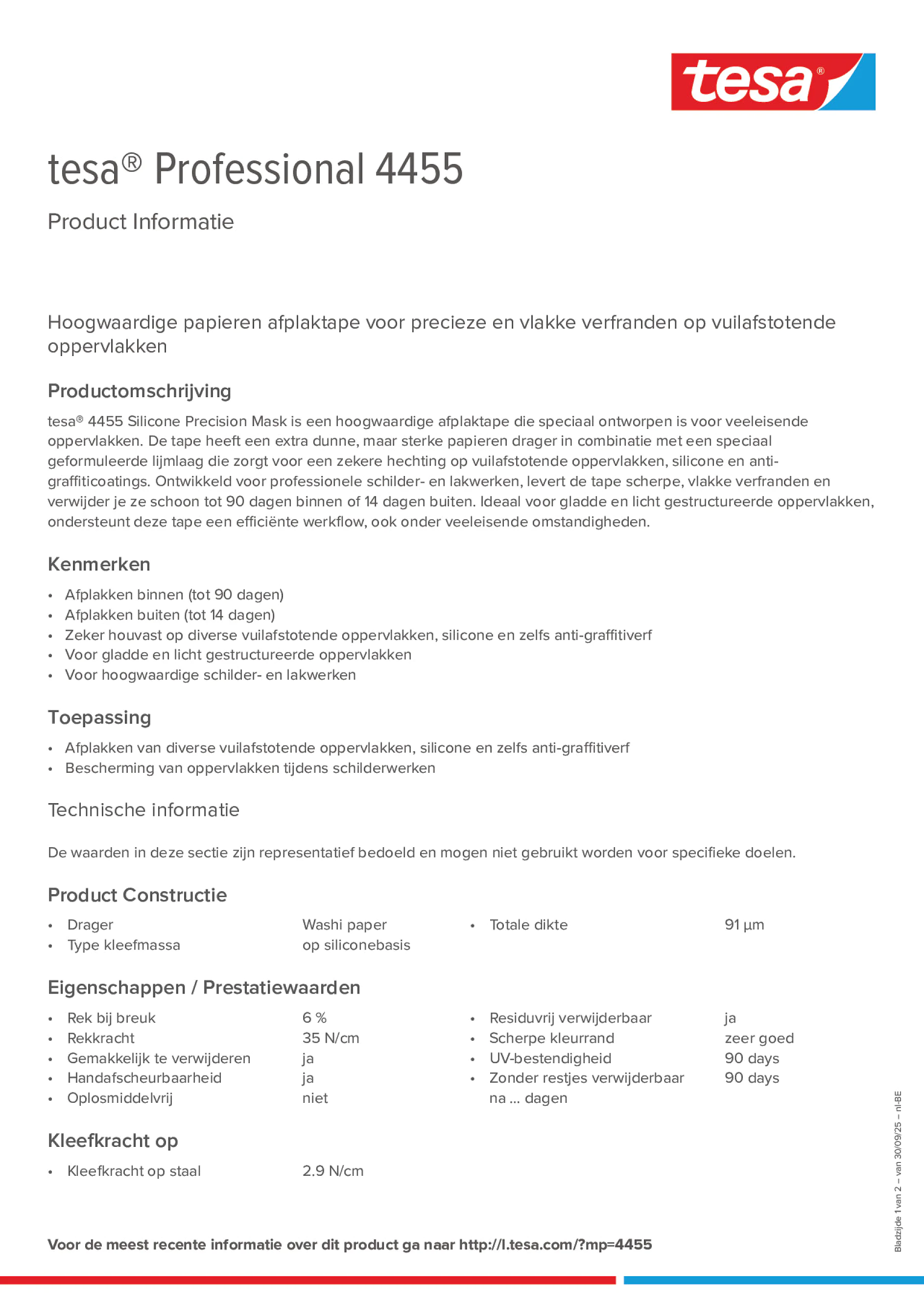 Product information_tesa® Professional 04455_fr-BE_nl-BE