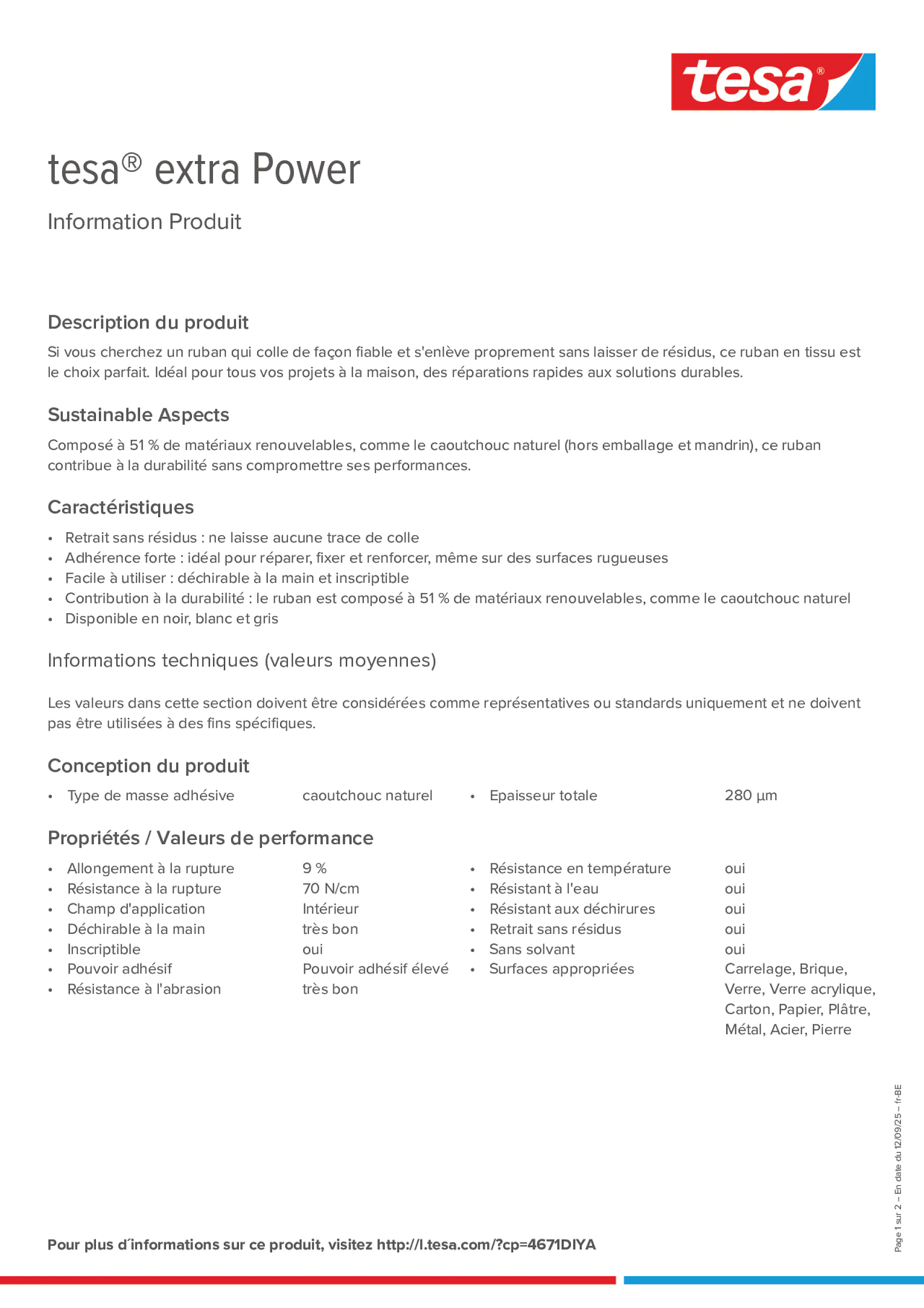 Product information_tesa® extra Power 56432_fr-BE_nl-BE
