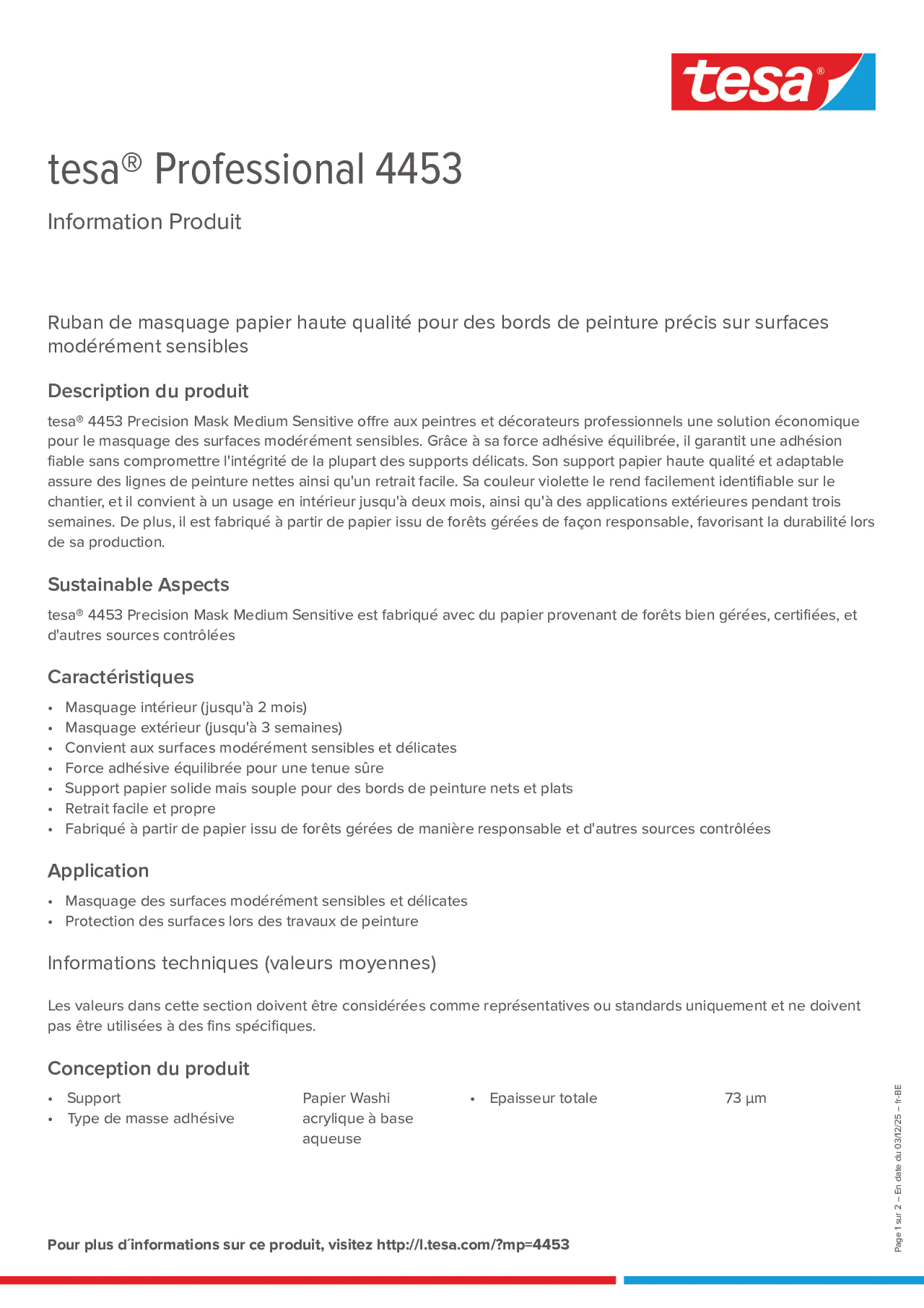 Product information_tesa® Professional 04453_fr-BE_nl-BE