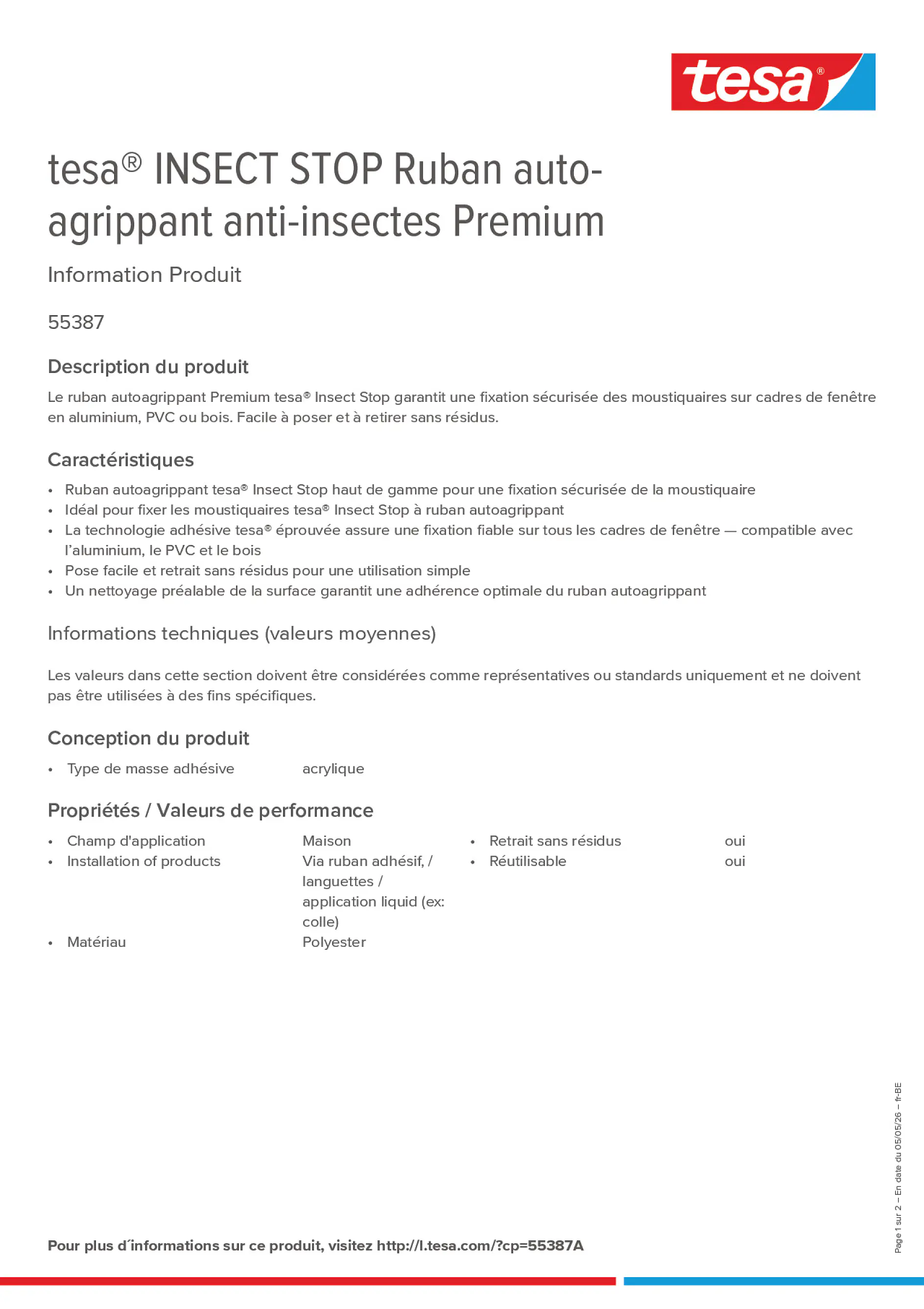 Product information_tesa® 55387A_fr-BE_nl-BE
