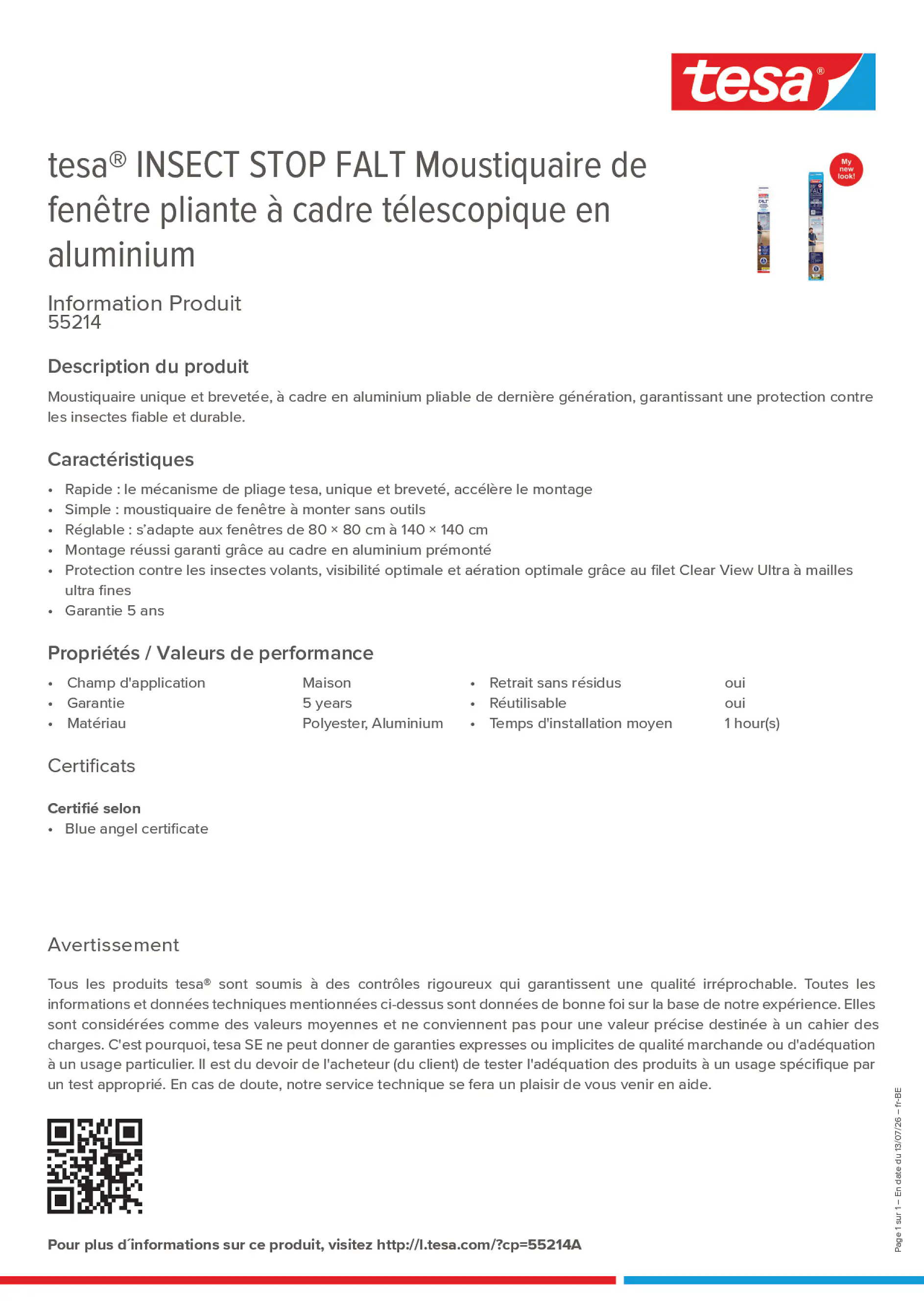 Product information_tesa® 55214A_fr-BE_nl-BE