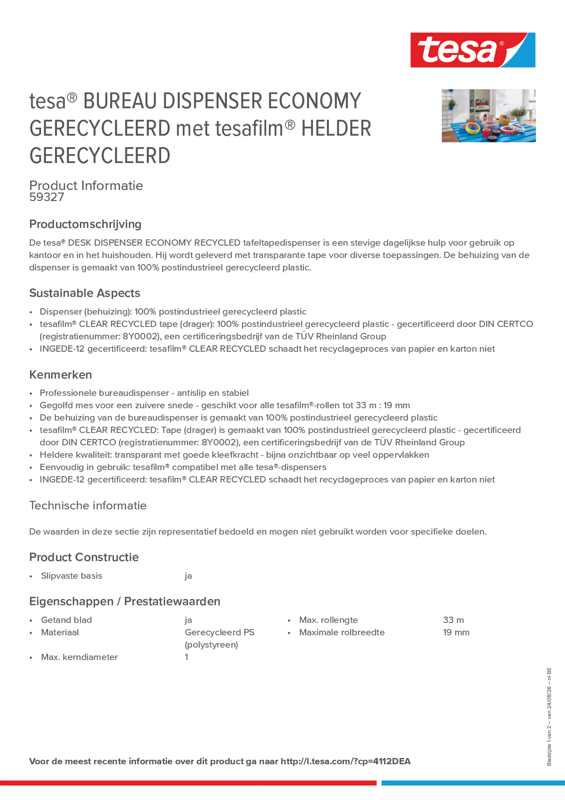 Product information_tesa® 4112DEA_fr-BE_nl-BE