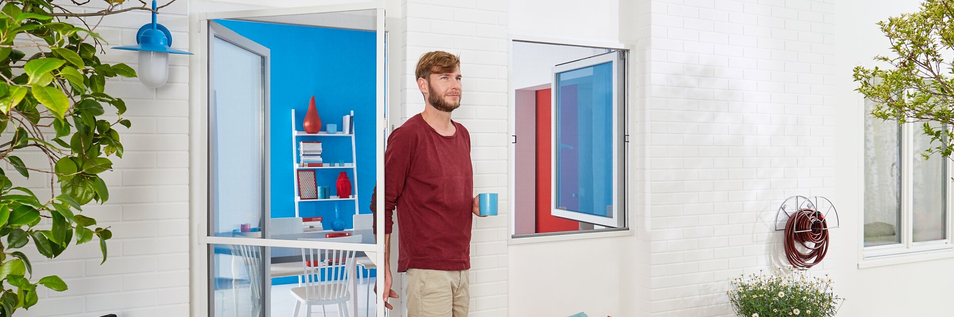 Protect your home with fly screens for windows and doors as well as mosquito nets.