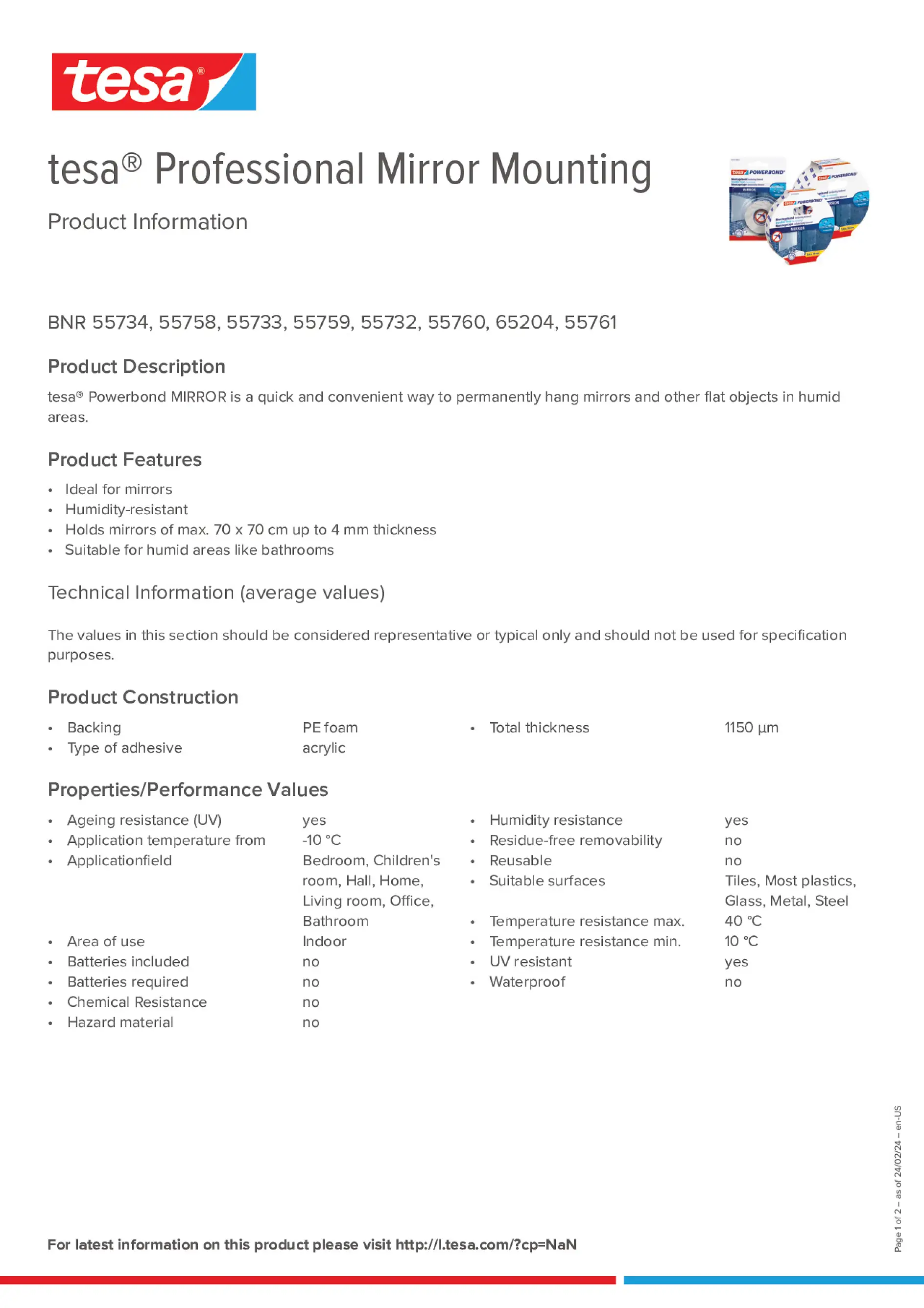 Product information_tesa® Professional 55733_en