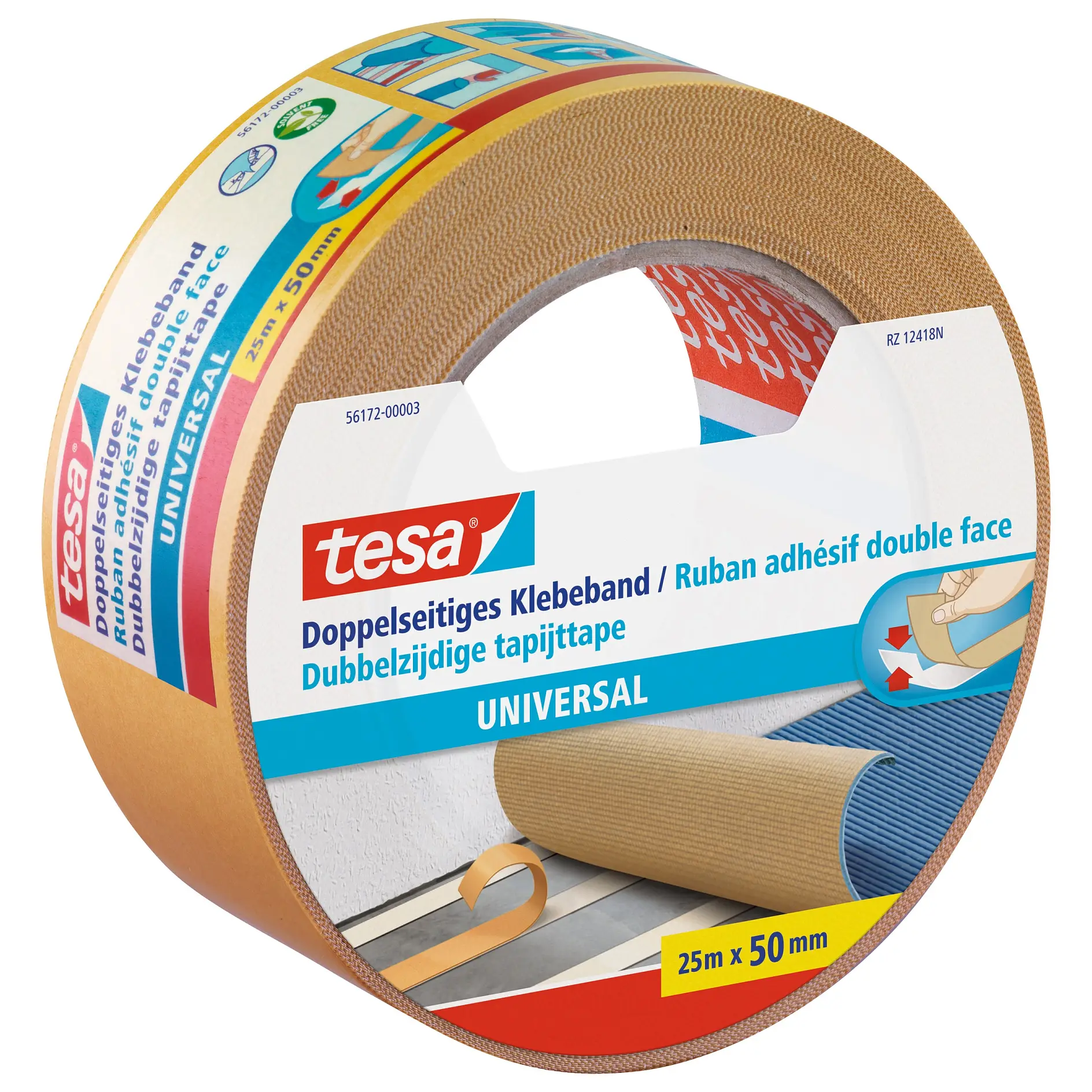 [en-en] tesa® Double-sided Tape, Universal 25m:50mm