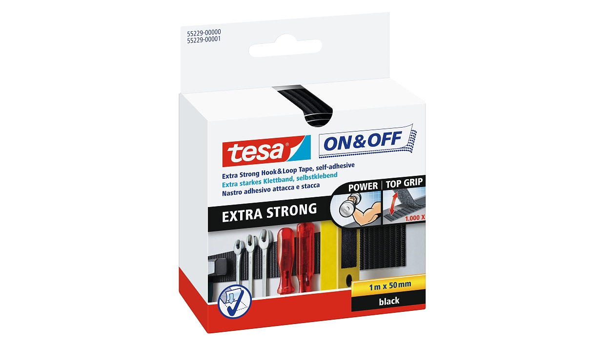 [en-en] on &amp; off EXTRA STRONG TAPE 1:50 MM BLACK