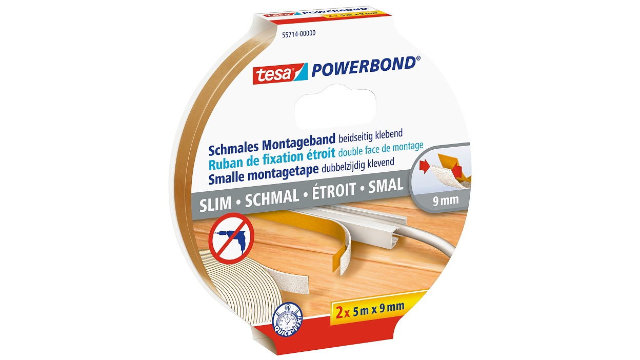 [en-en] tesa Powerbond slim 2x5m:9mm