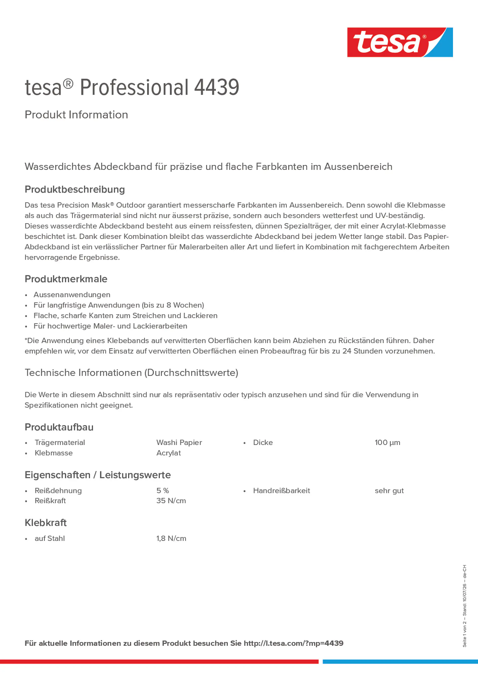 Product information_tesa® Professional 04439_de-CH_fr-CH_it-CH