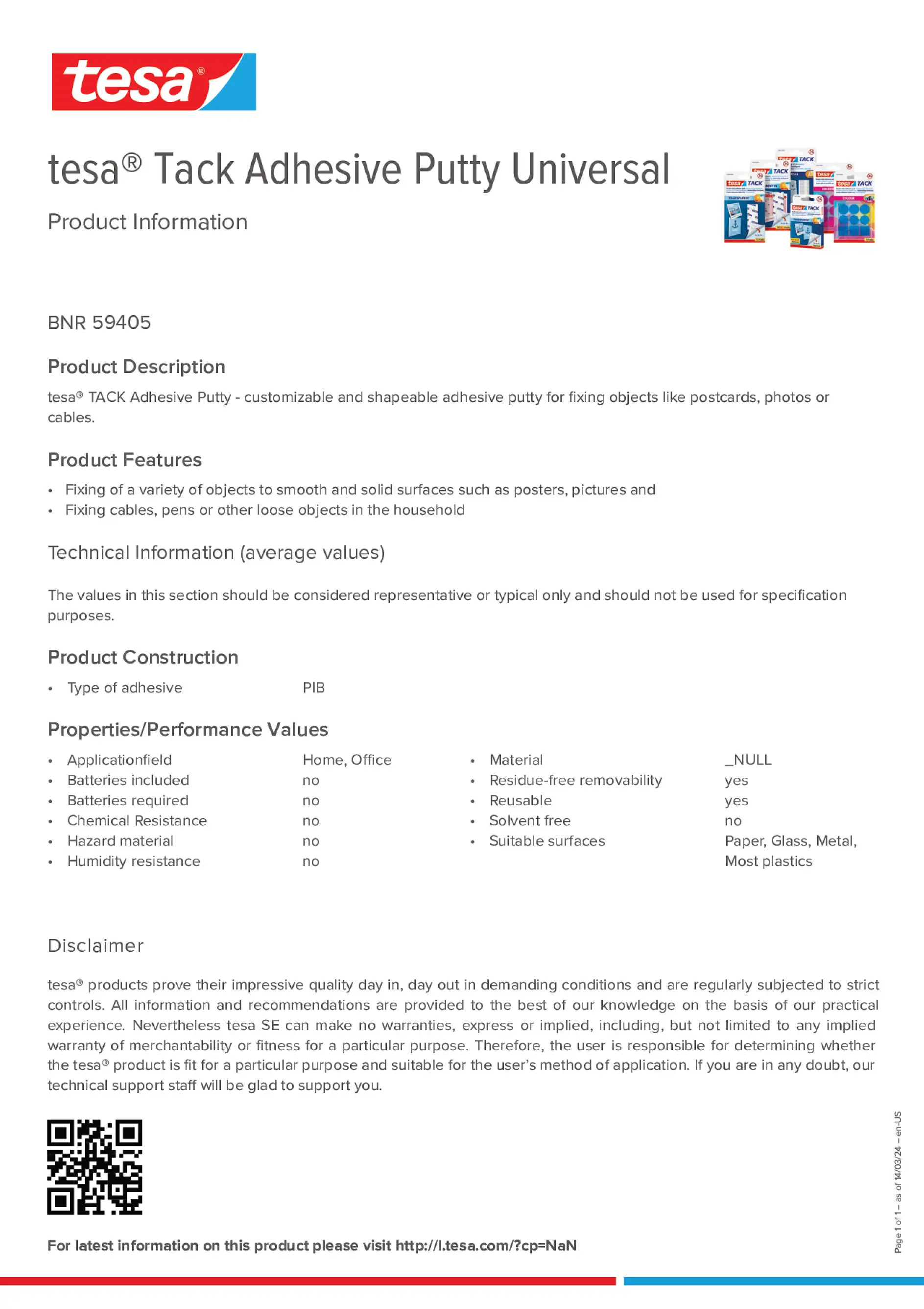 Product information_tesa® Tack 59405_en