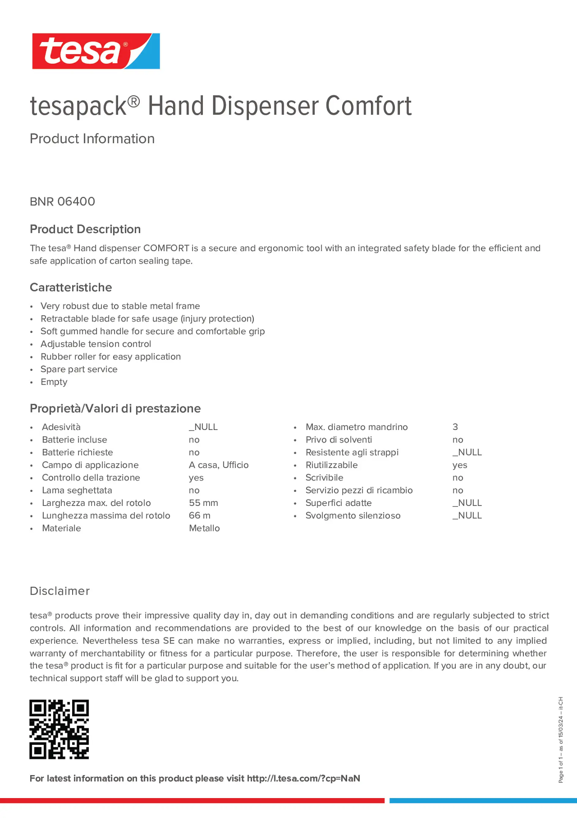 Product information_tesapack® 06400_de-CH_fr-CH