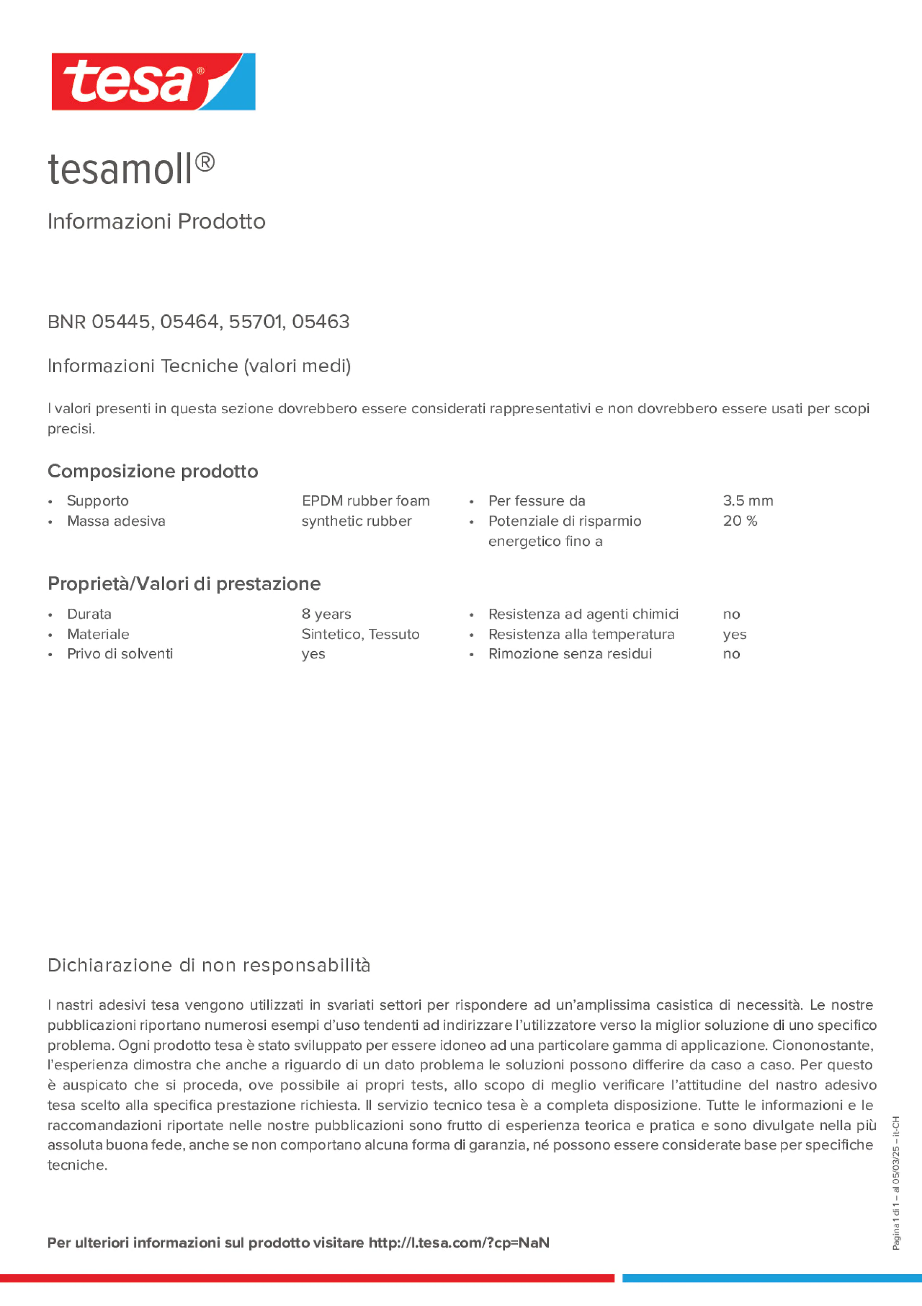 Product information_tesamoll® 5499_de-CH_fr-CH