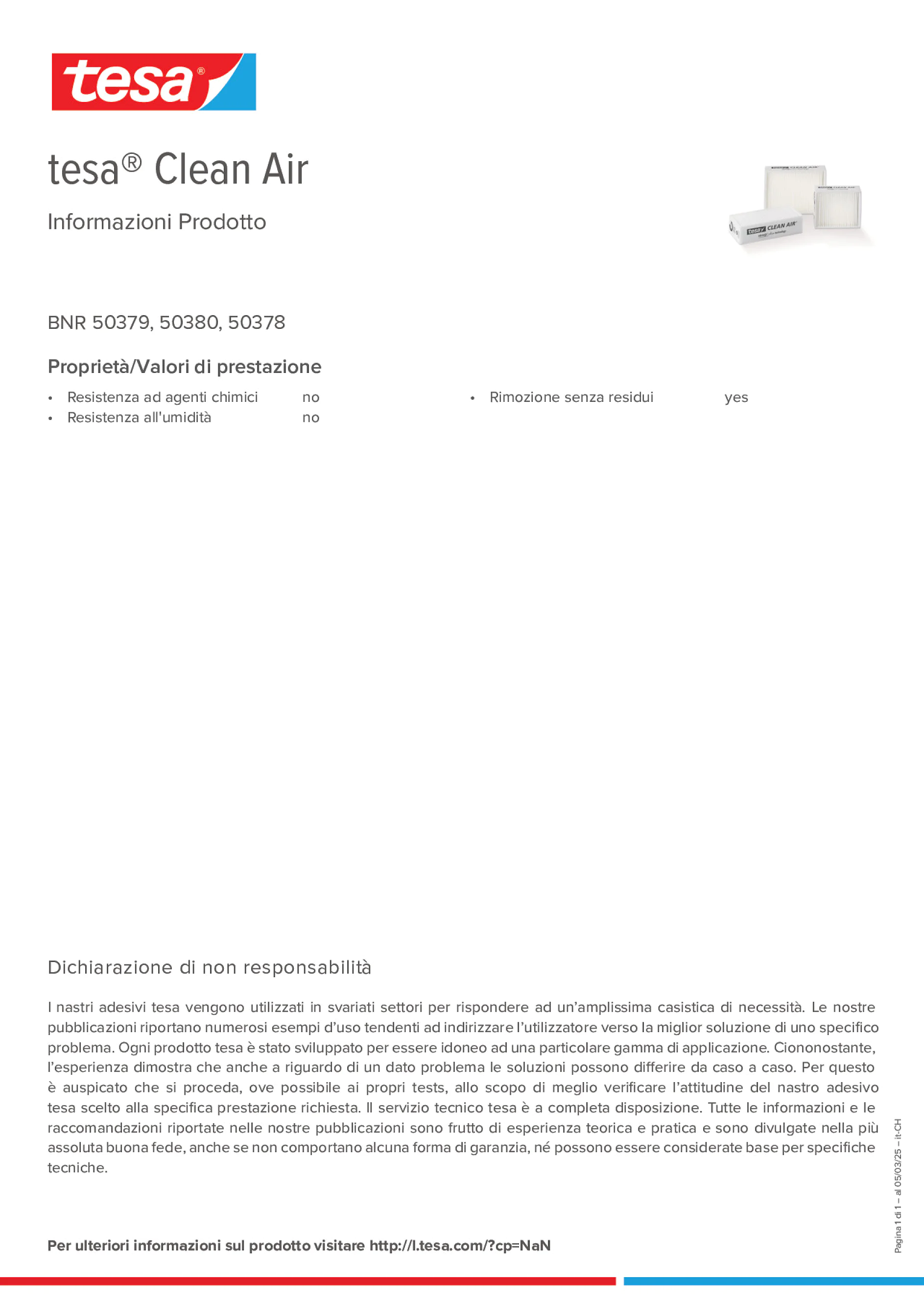 Product information_tesa® Clean Air 50378_de-CH_fr-CH