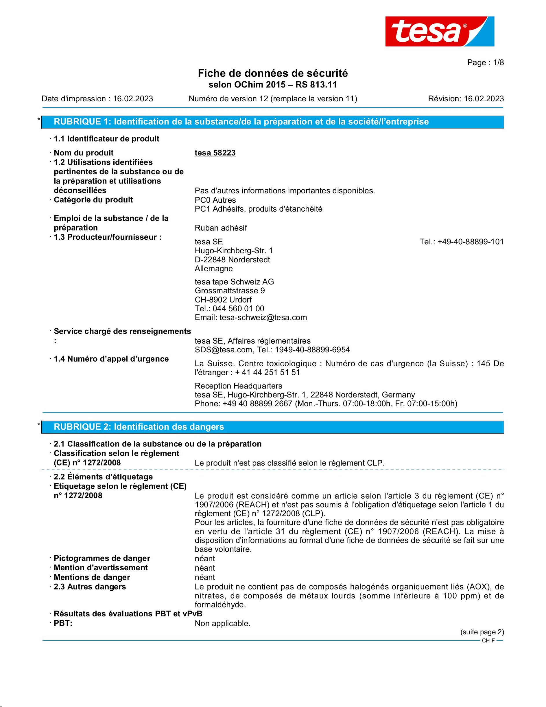 Safety data sheet_tesapack® 57249_fr-CH_v12