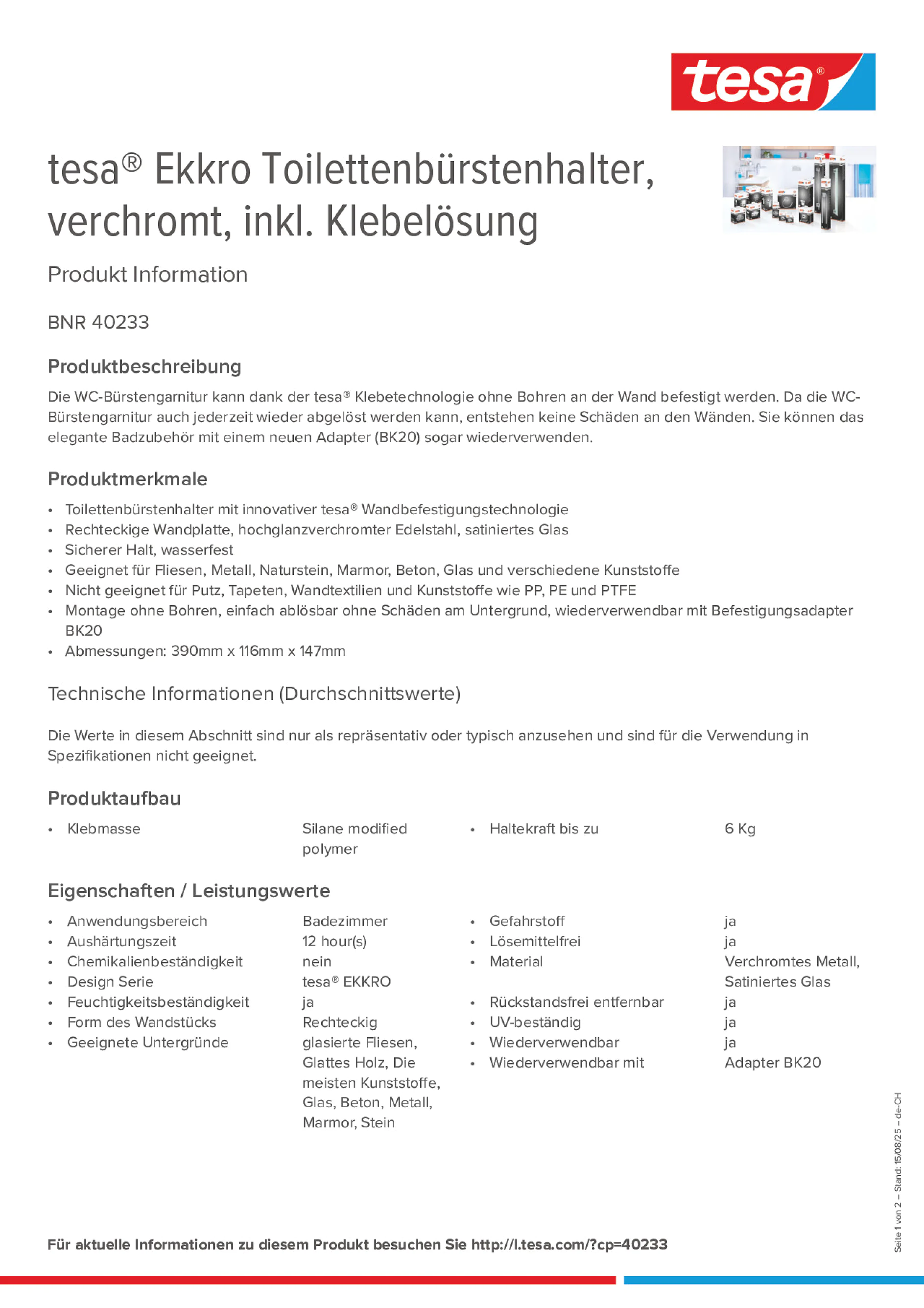Product information_tesa® 40233_de-CH_fr-CH
