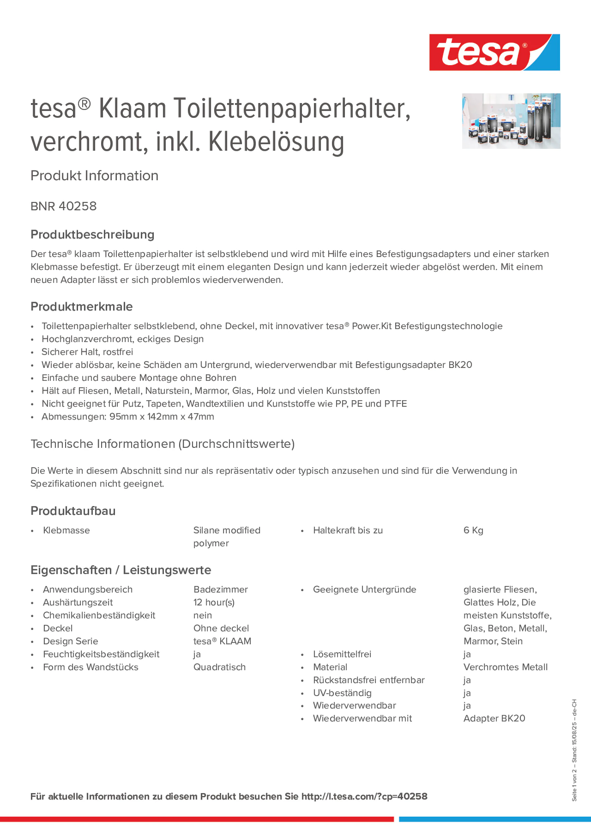 Product information_tesa® 40258_de-CH_fr-CH